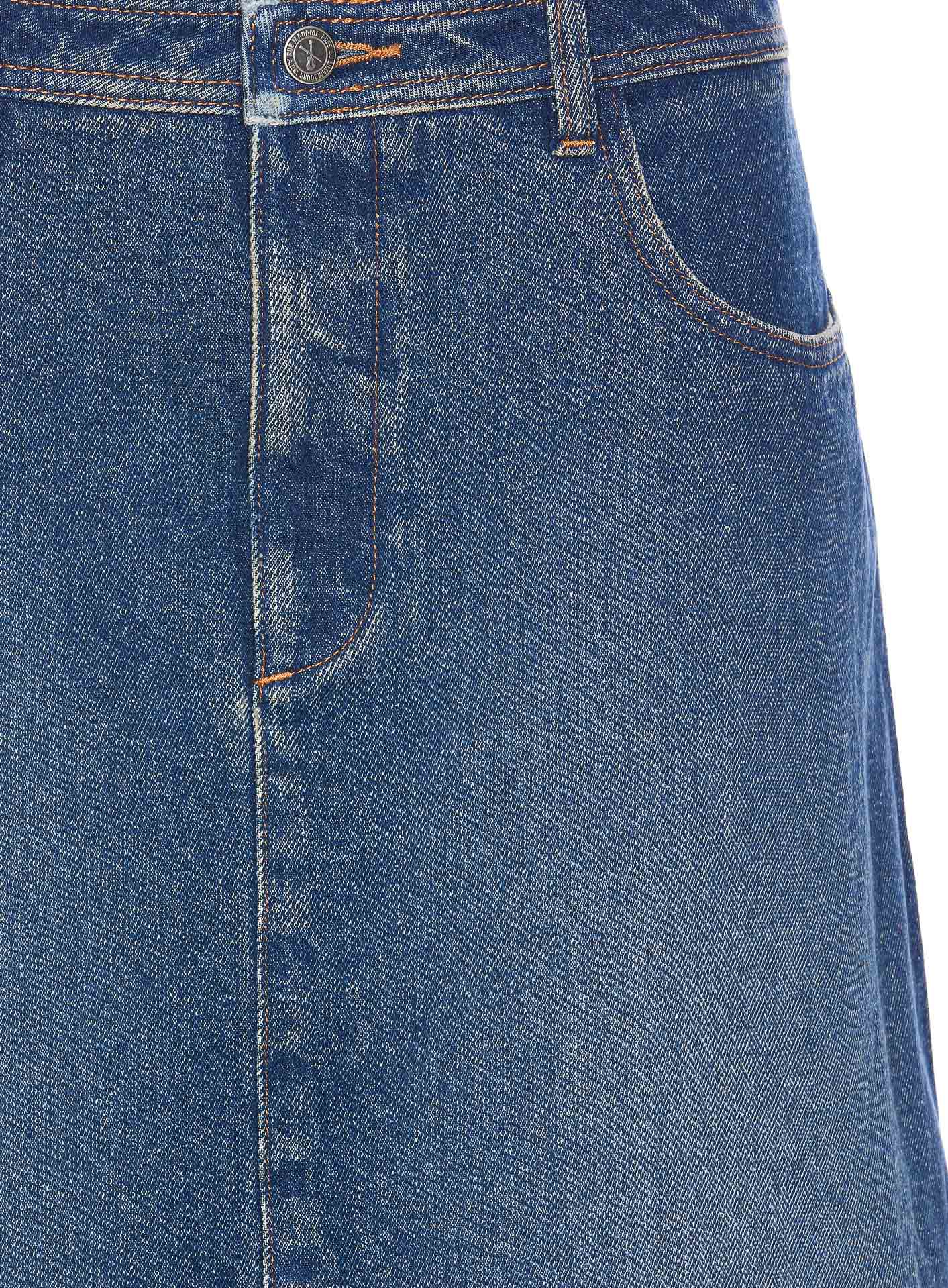 Apc 'georgia Denim Midi Skirt In In Blue