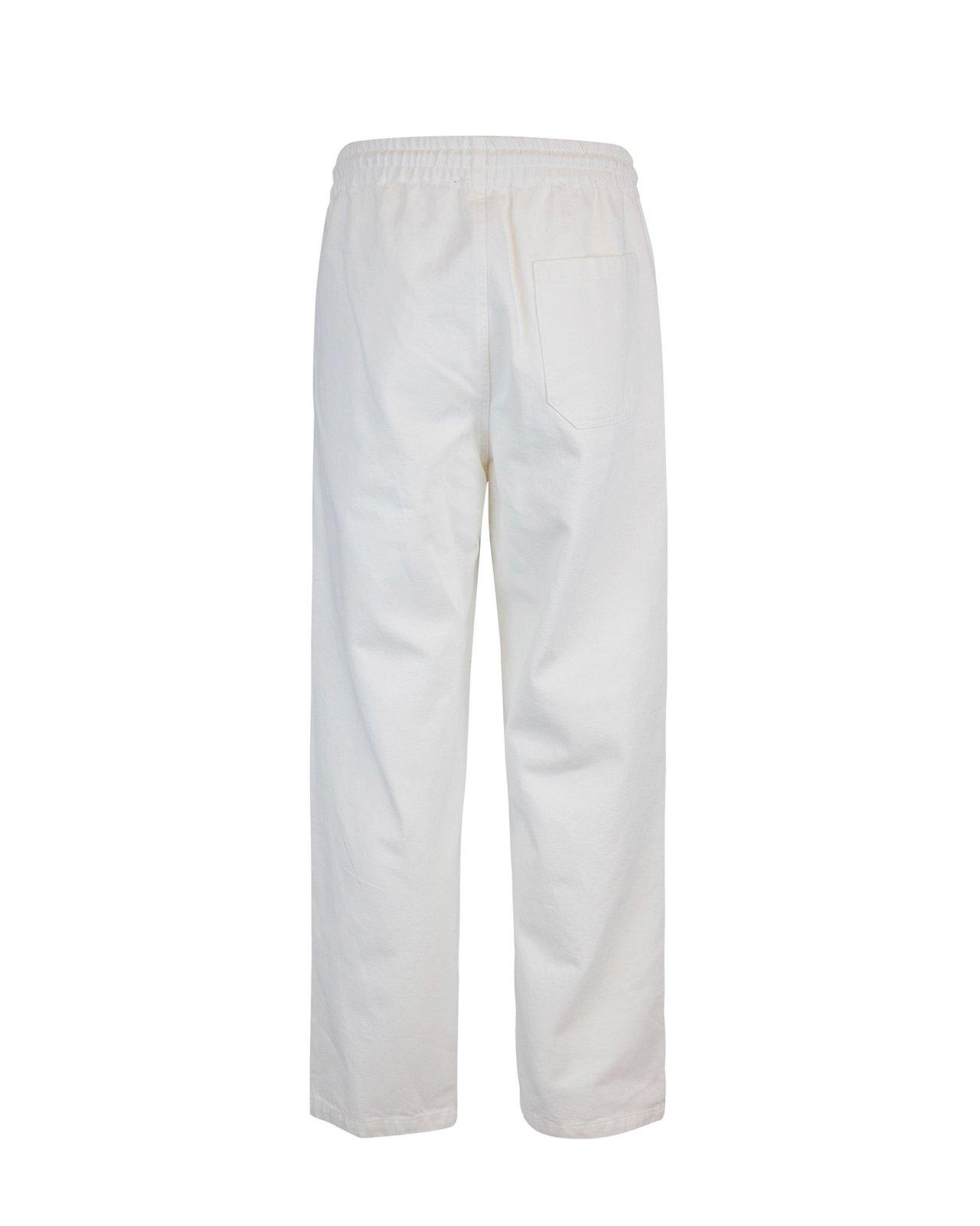 Shop Apc Elasticated Drawstring Waist Pants In White
