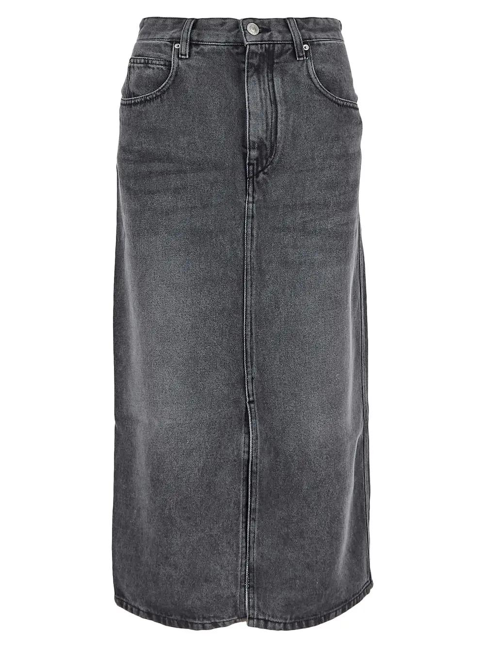 Shop Isabel Marant Tilauria Skirt In Grey