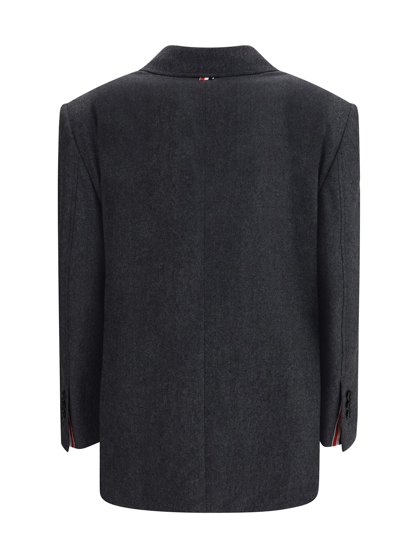 Thom Browne Wool Flannel Blazer In Gray