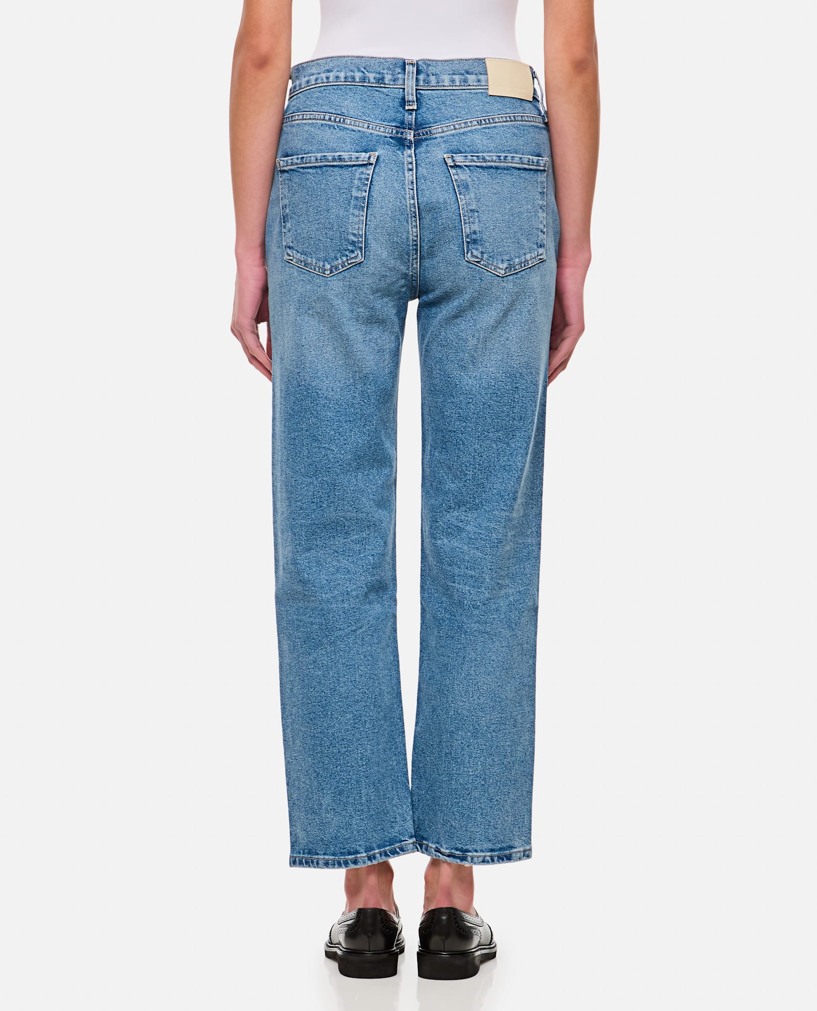 Citizens Of Humanity Light Blue Stright Leg Delfina Jeans In Blue