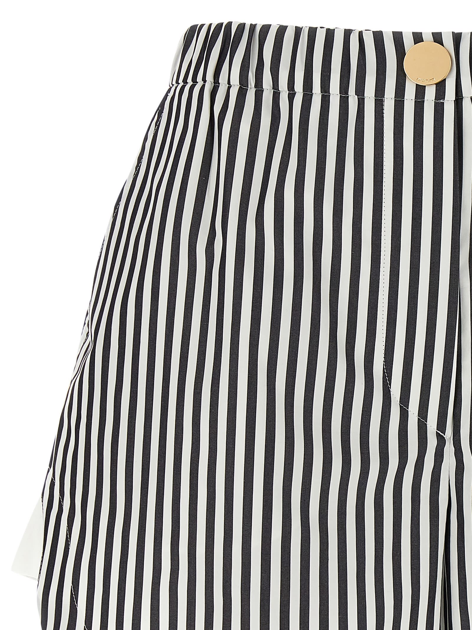 Sportmax Muscari Shorts In White/black