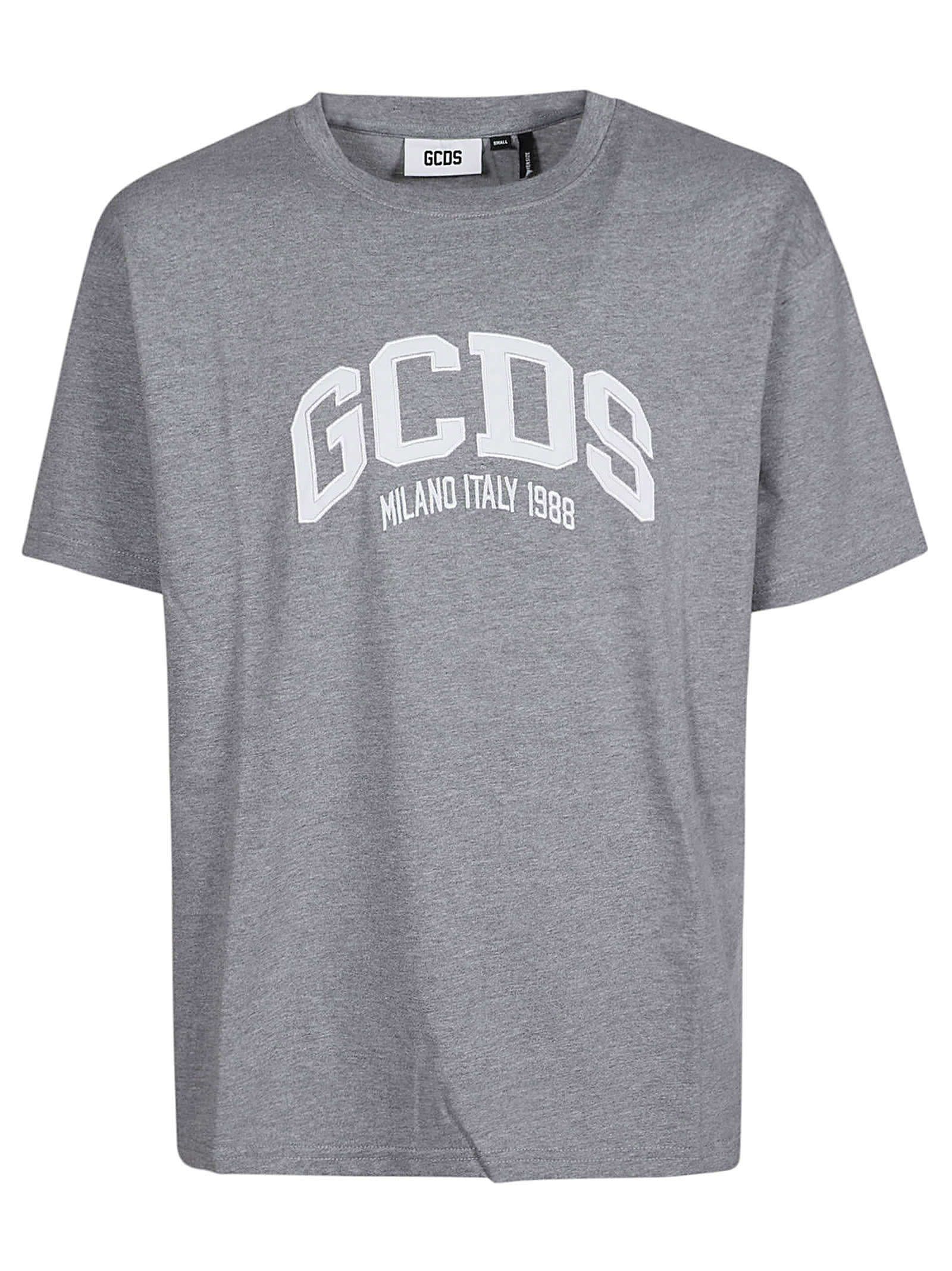 Shop Gcds Lounge Logo Aversize T-shirt In Grey