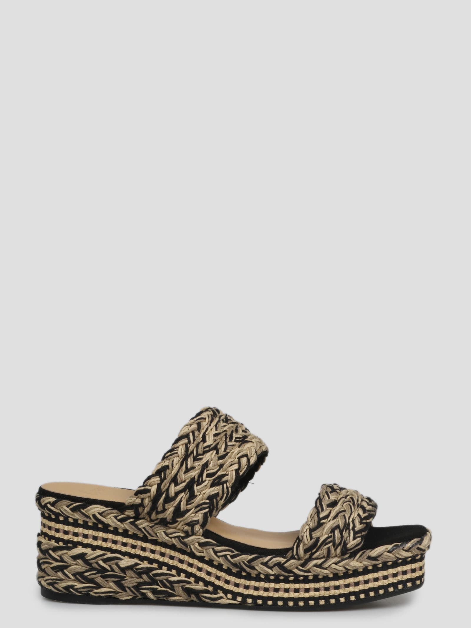 Shop Castaã±er Querima Wedge Mule Espadrillas In Multicolour