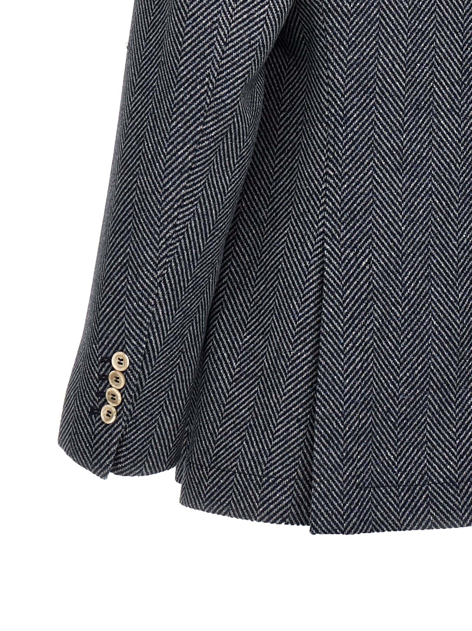 BRUNELLO CUCINELLI CHEVRON WOOL JACKET 