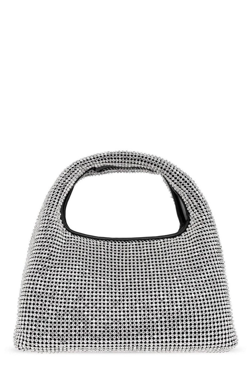 Marc Jacobs The Sack Rhinestone Embellished Top Handle Bag In Silver