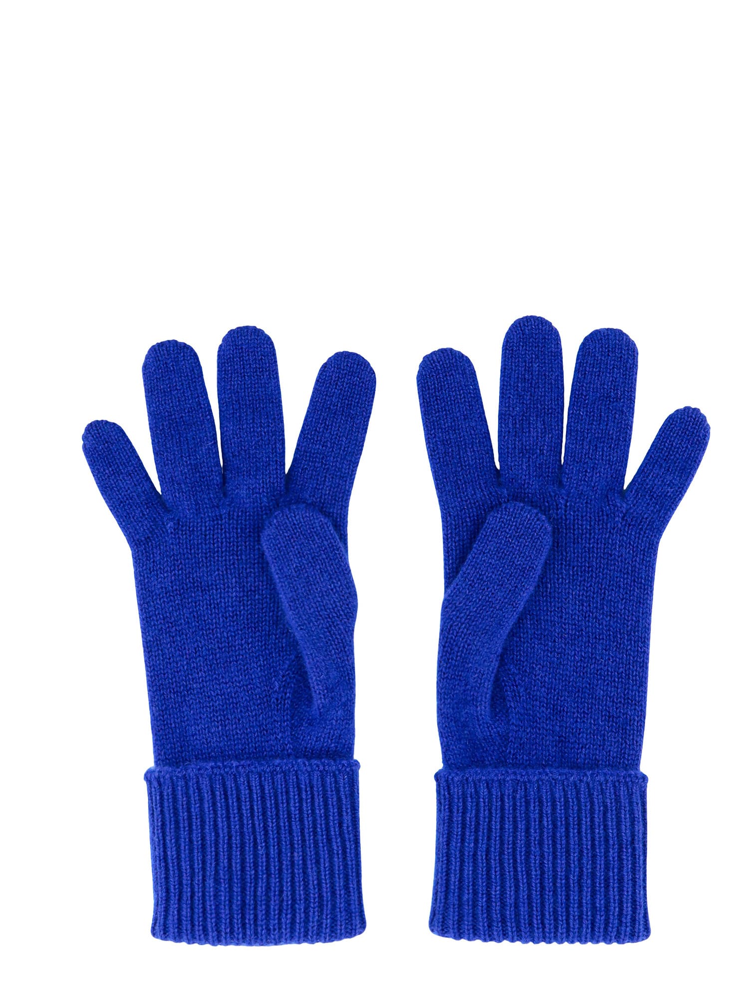 Shop Burberry Gloves In Royal Blue