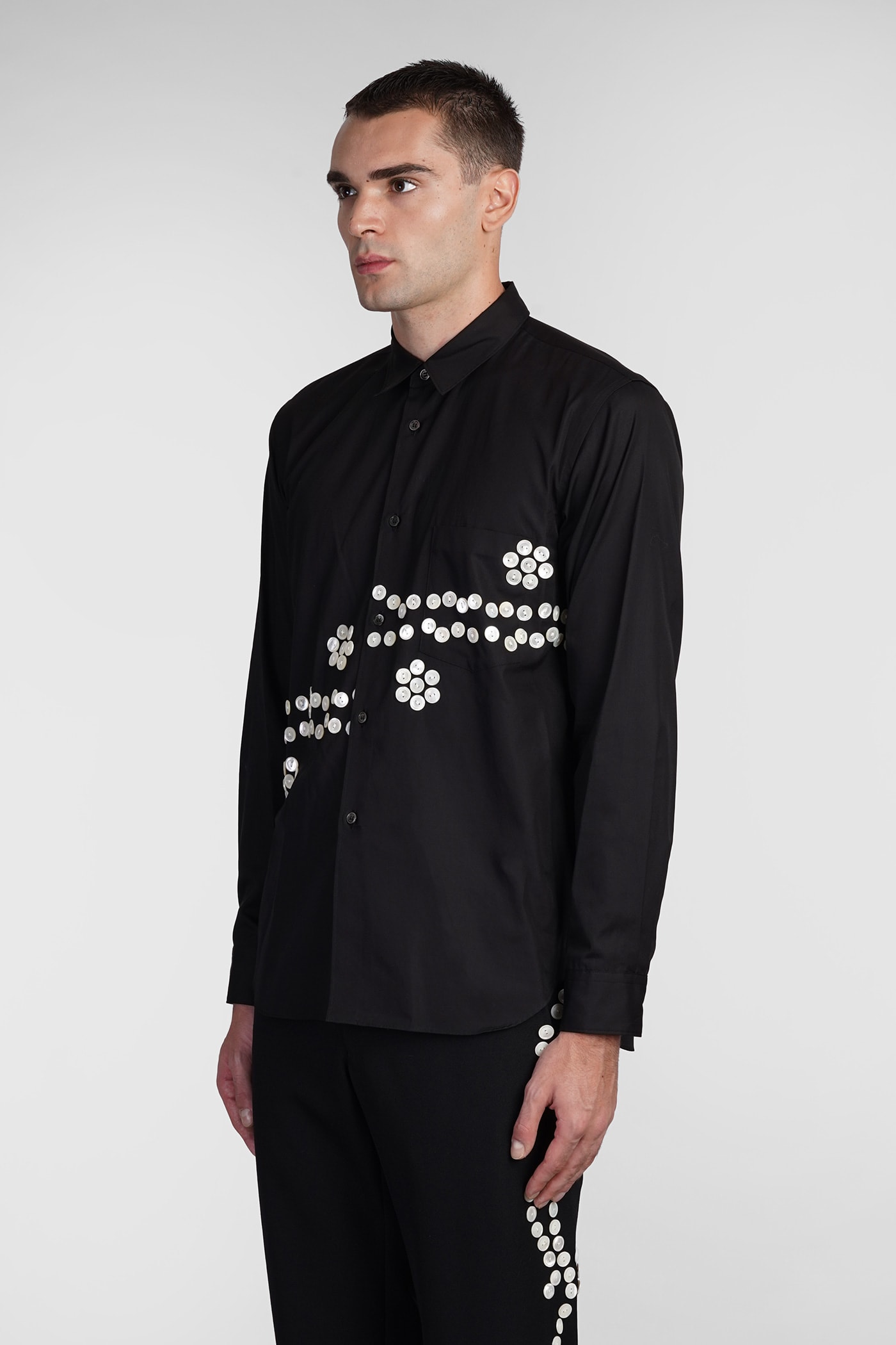 Shop Comme Des Garçons Homme Deux Shirt In Black Cotton