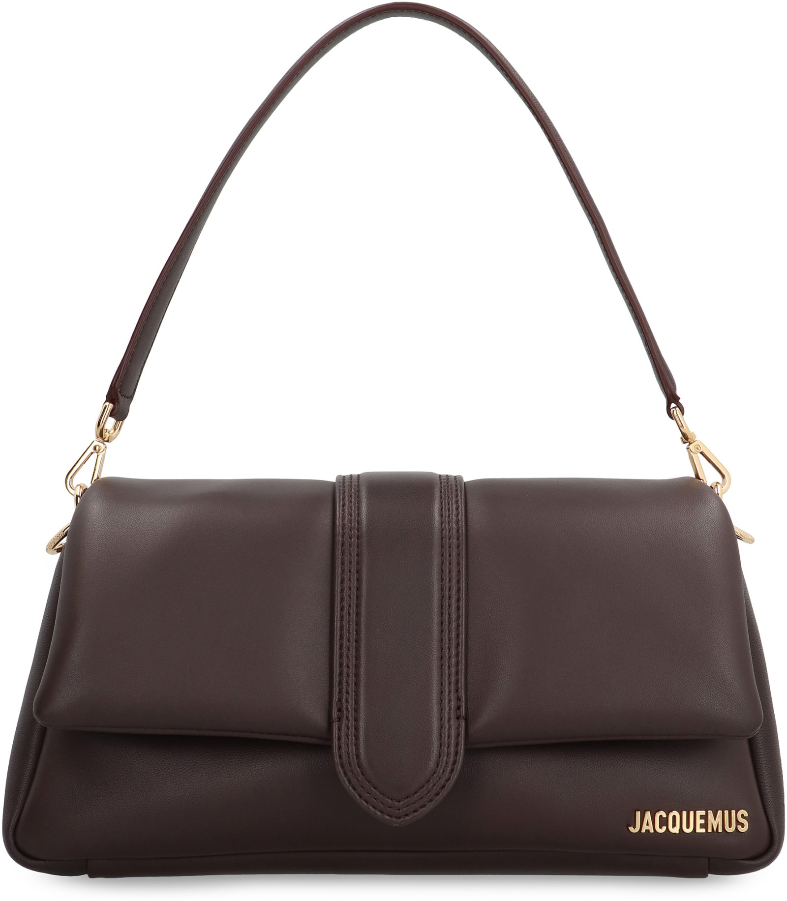 Shop Jacquemus Le Bambimou Leather Shoulder Bag In Brown