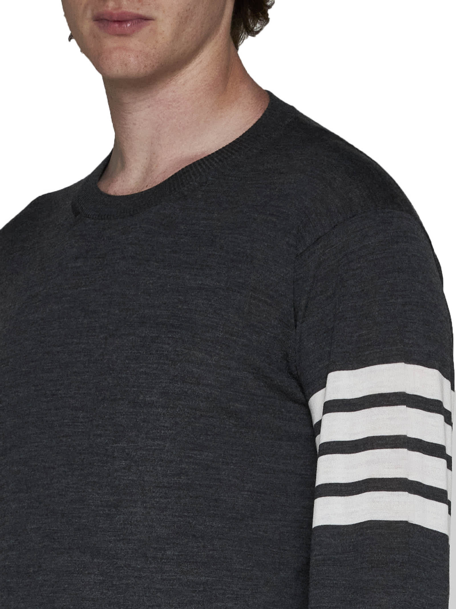 Shop Thom Browne Sweater In Dark Grey