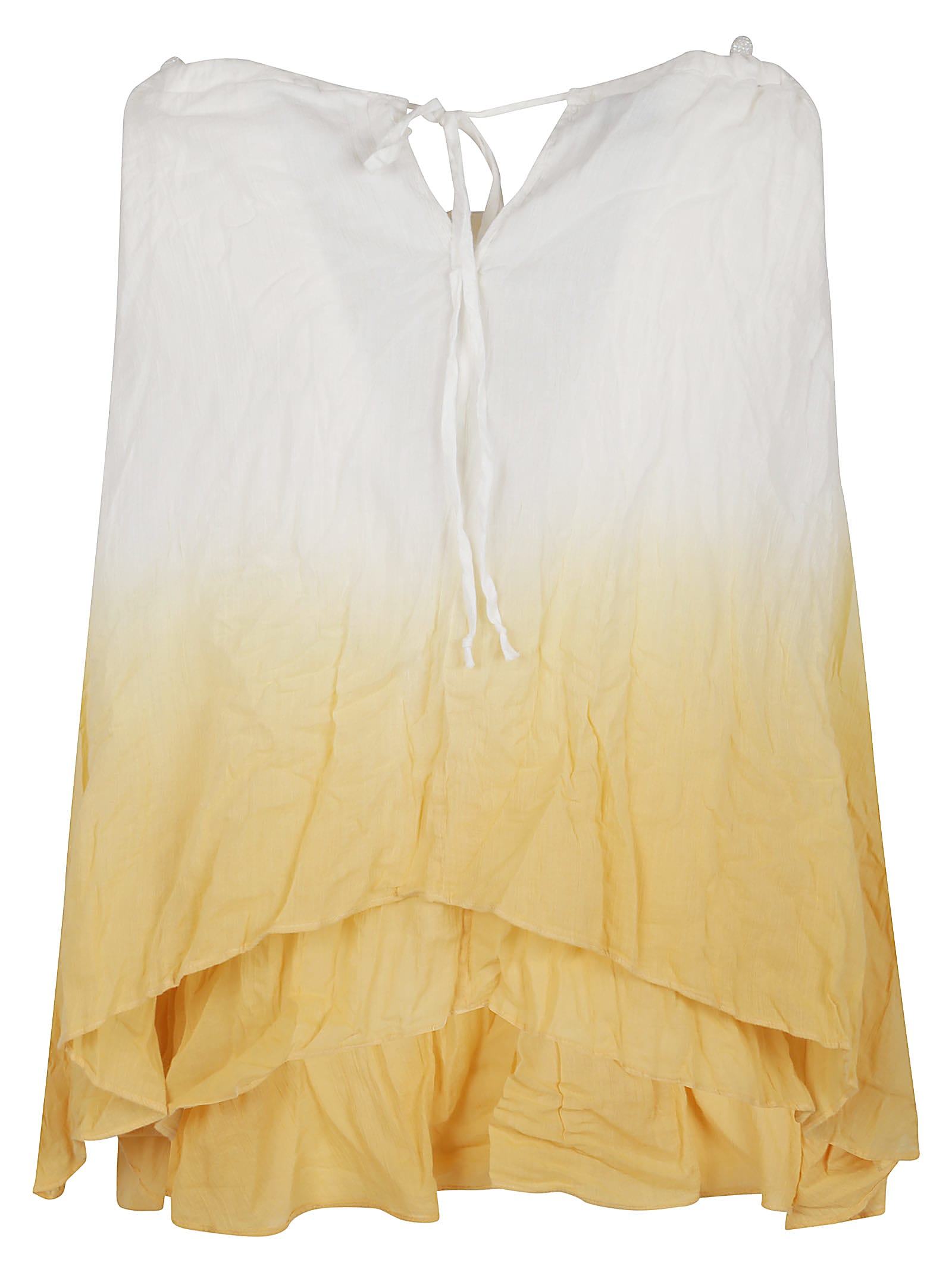 Pinko Three Words Top Mussola Sfumatu In R Bianco Banana