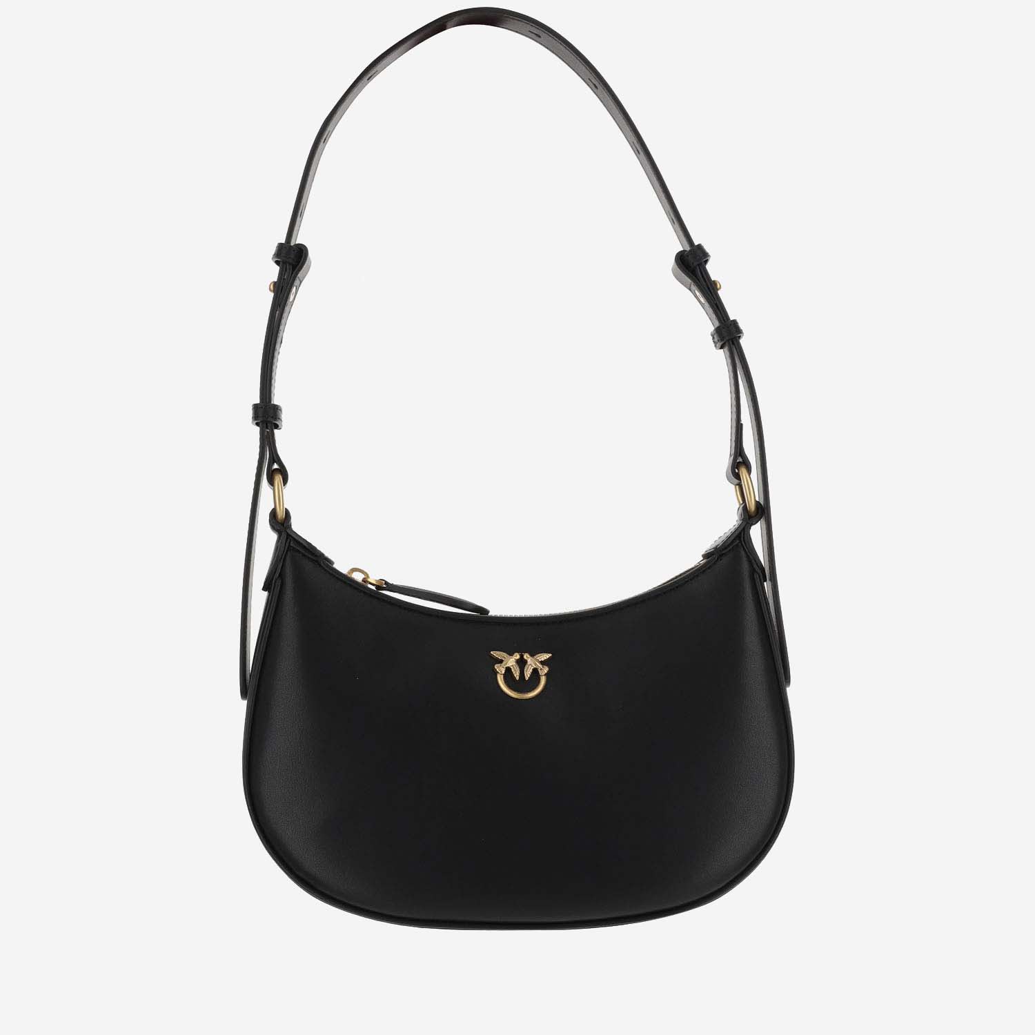 Shop Pinko Mini Love Half Moon Bag Simply In Black