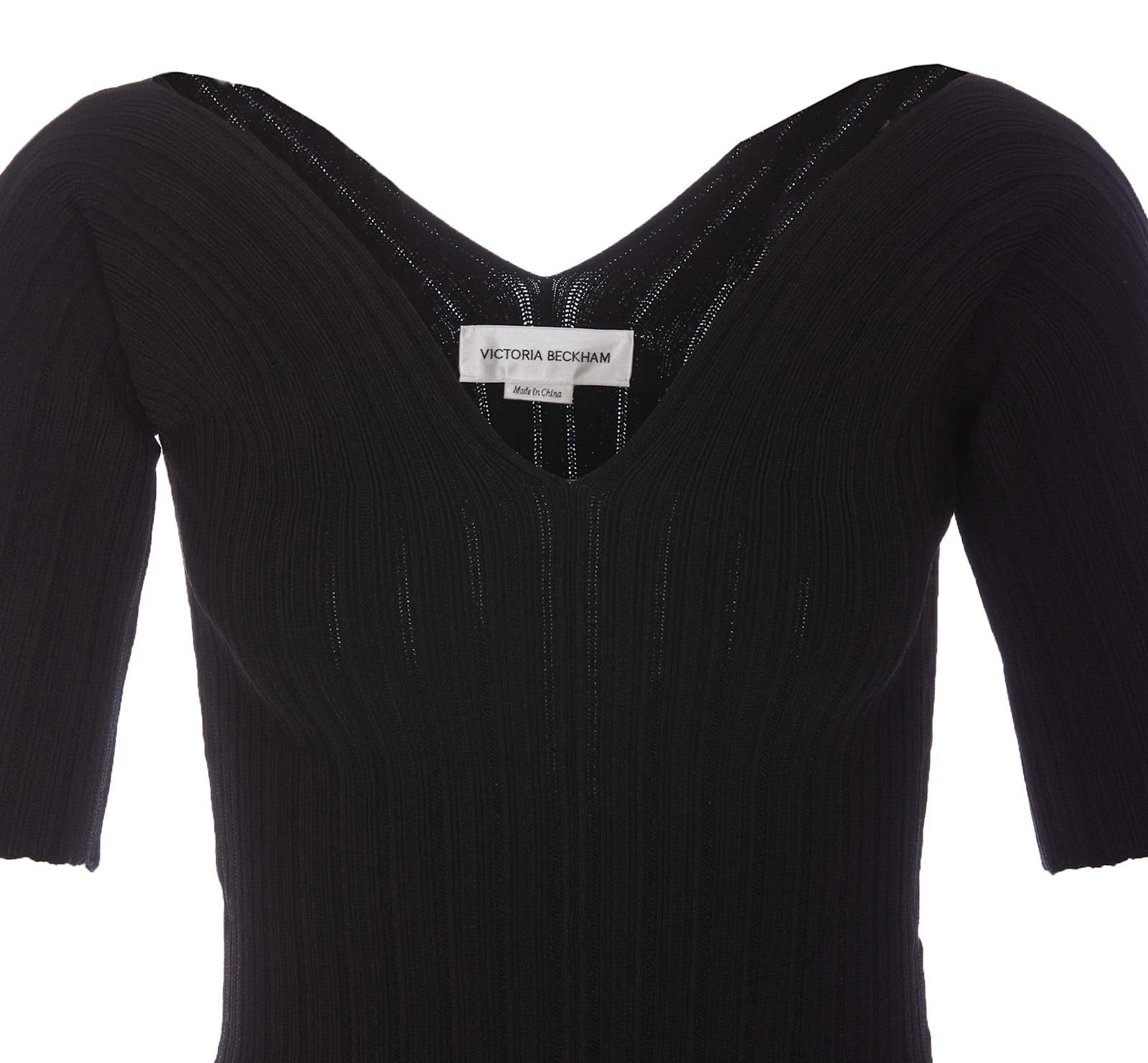 Shop Victoria Beckham V-neck Top In Black