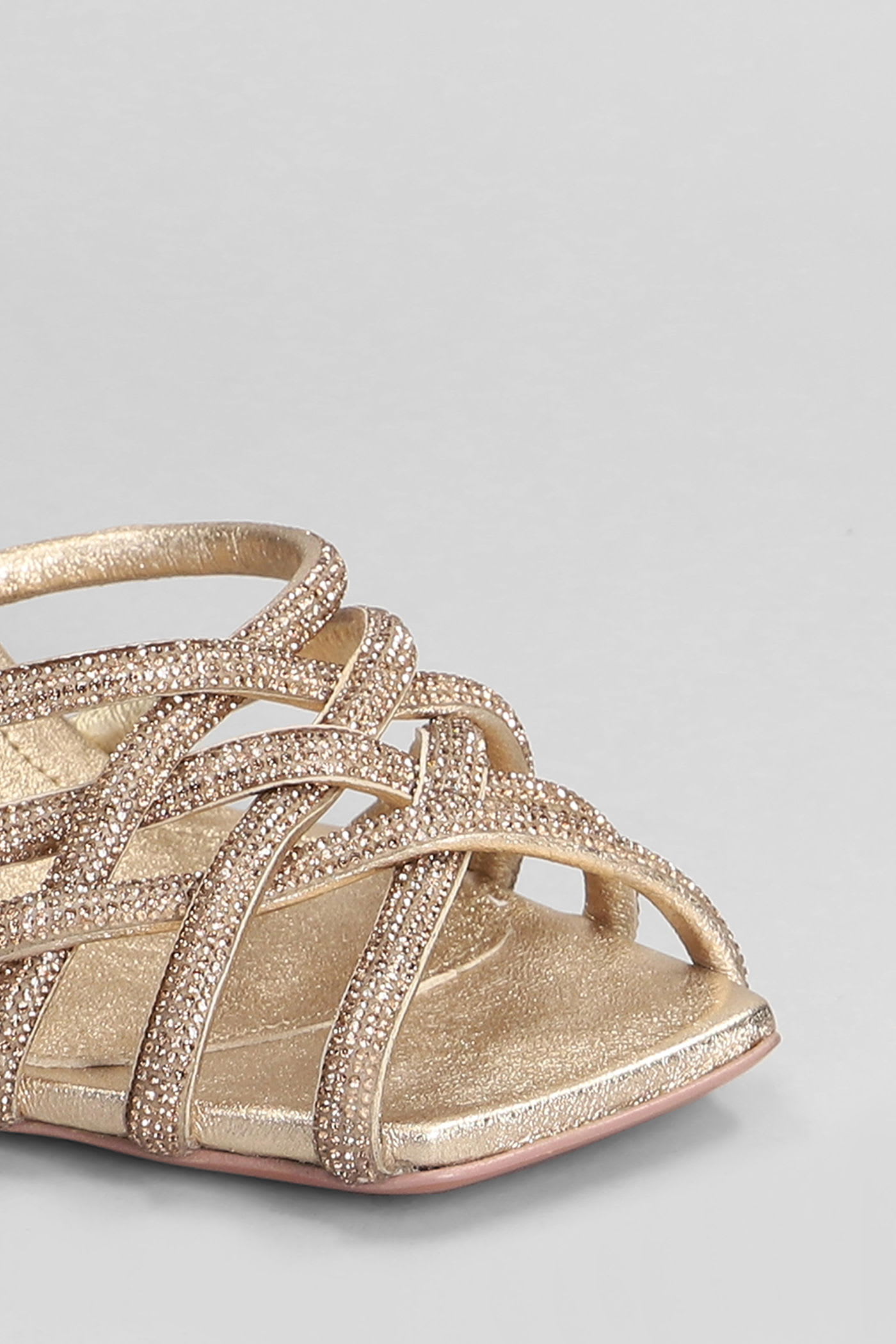 Aldo Castagna Vittoria Sandals In Copper Leather In Brown