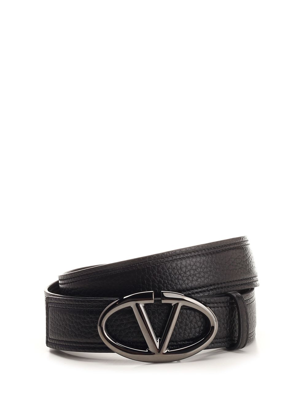 Shop Valentino Vlogo Moon Belt In Black