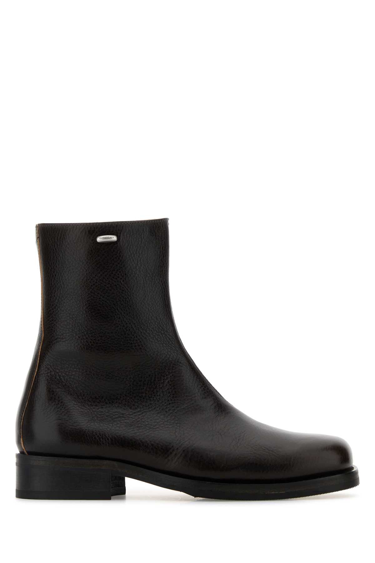 Our Legacy Dark Brown Leather Camion Boots In Black