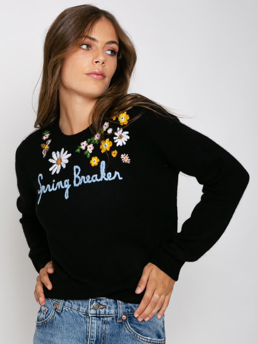 MC2 Saint Barth Woman Brushed Sweater With Spring Breaker Embroidery