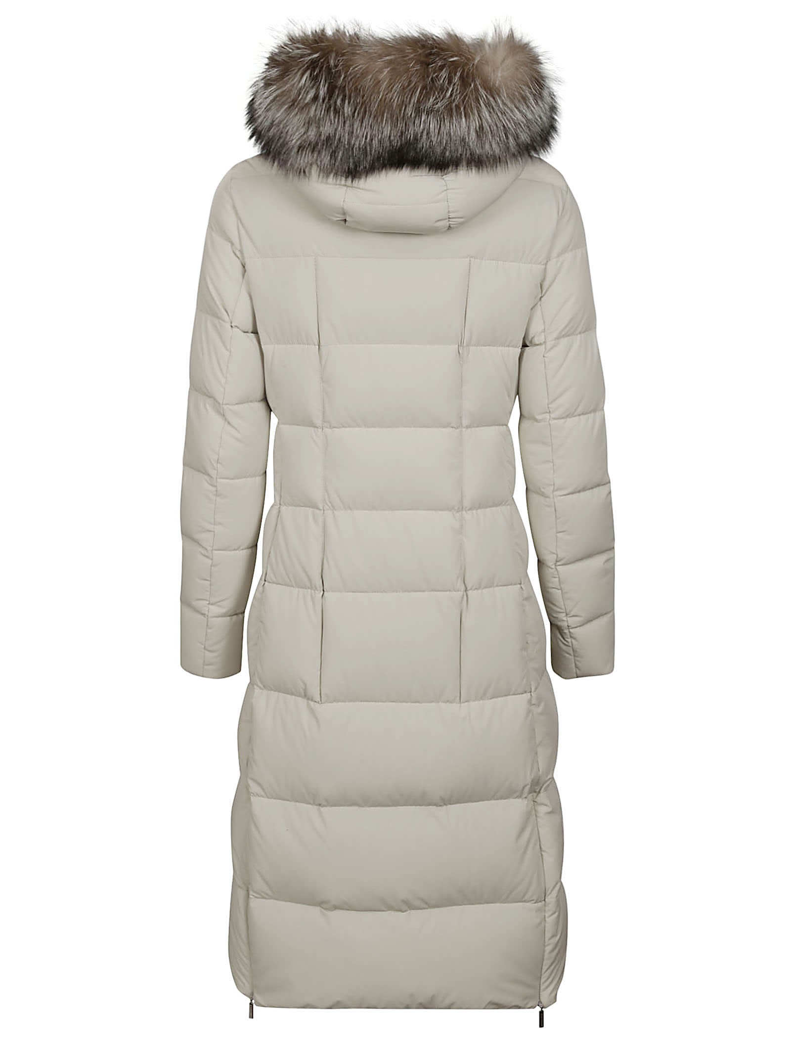 Moorer Zagarakn Quilted Hooded Down Jacket In Ivory