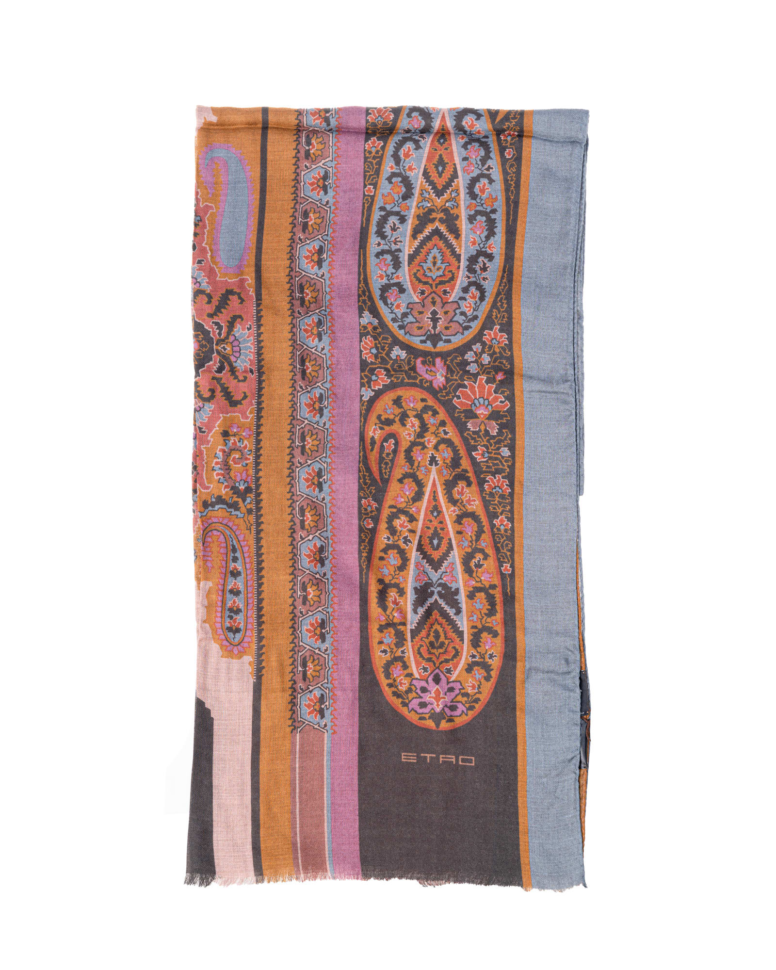 Etro Cashmere blend scarf decorated