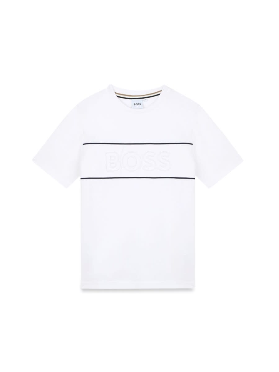 Shop Hugo Boss Tee Shirt In White