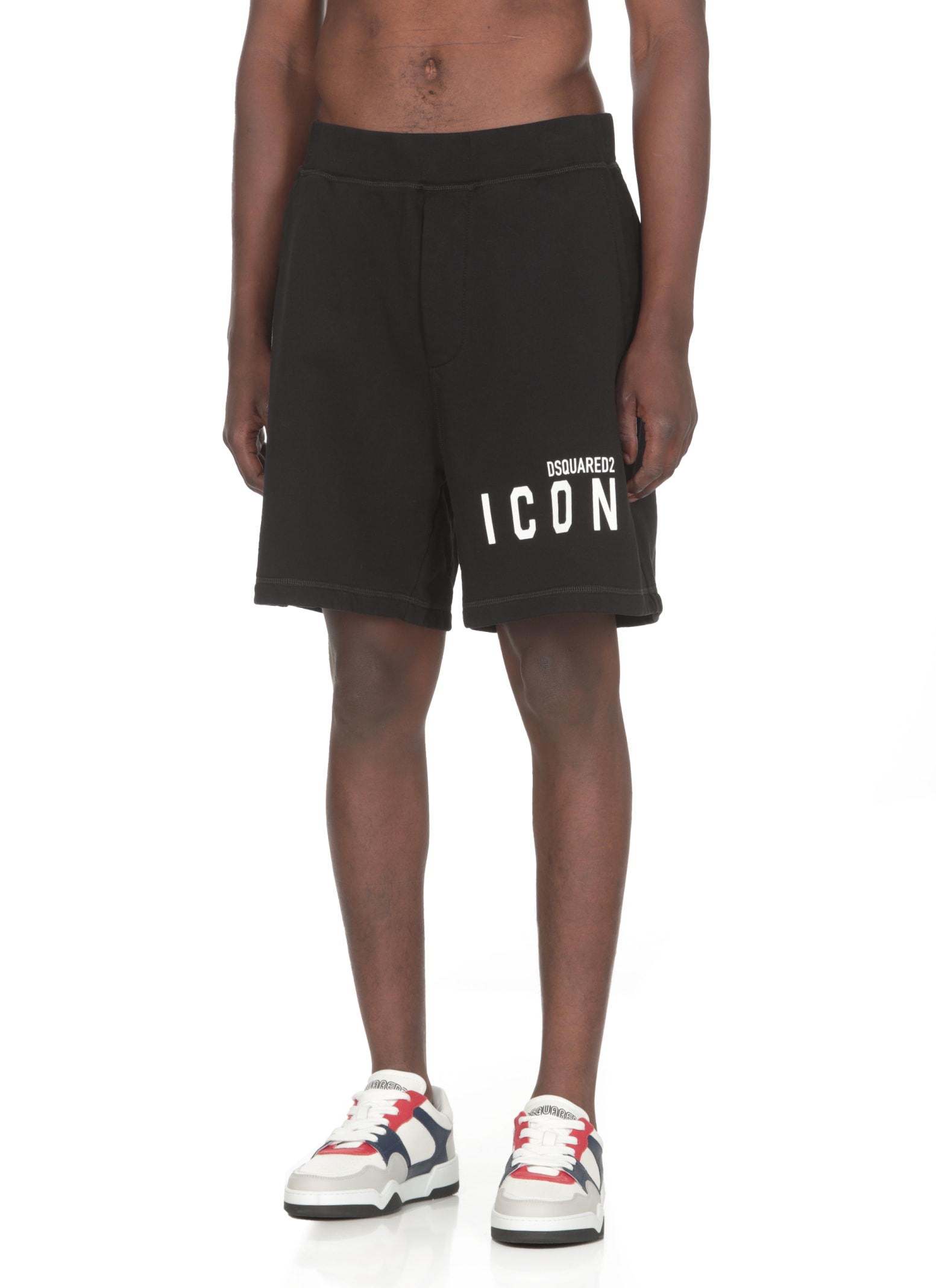 Shop Dsquared2 Icon Bermuda Shorts In Black