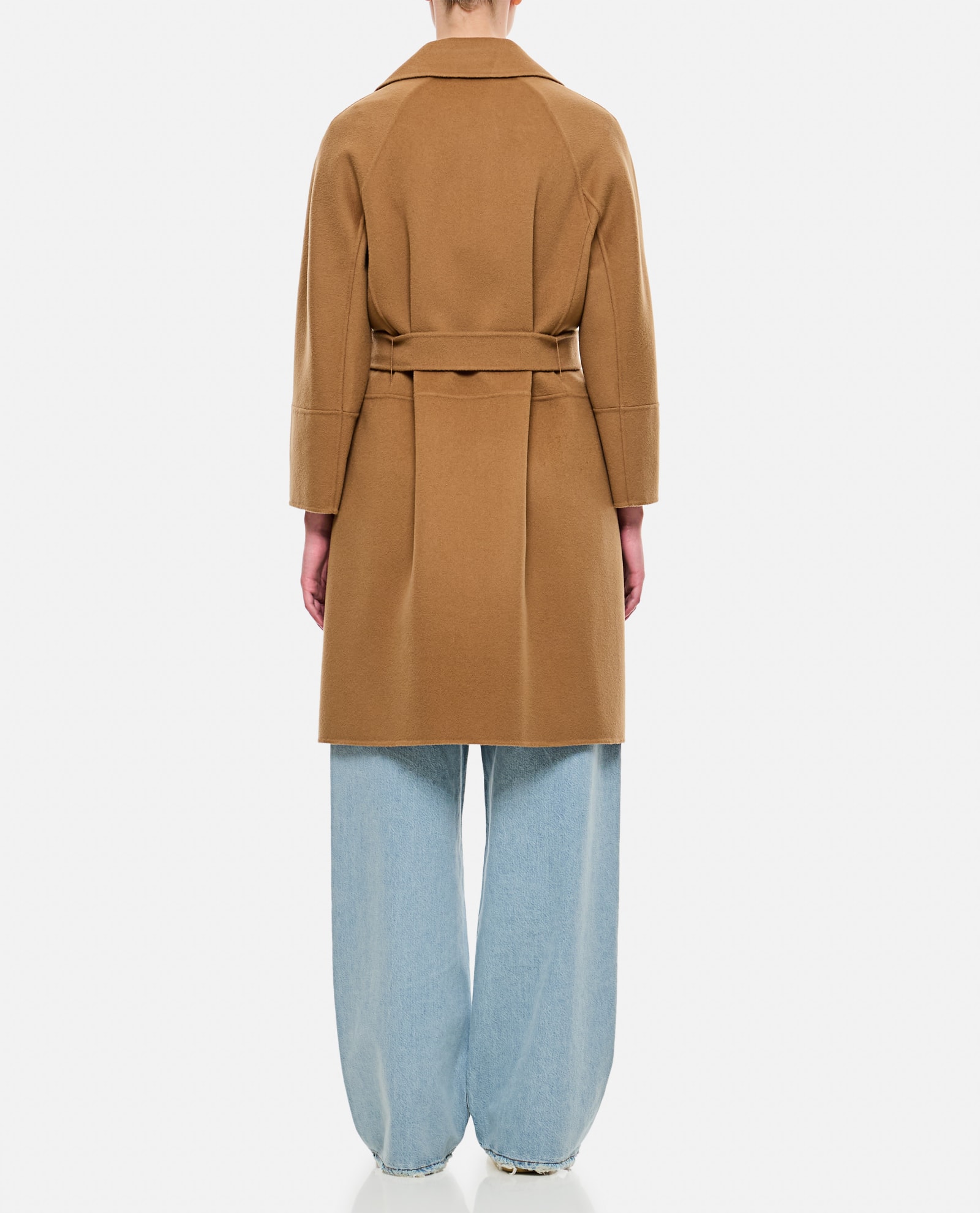 Shop 's Max Mara Arona Open Coat In Camel