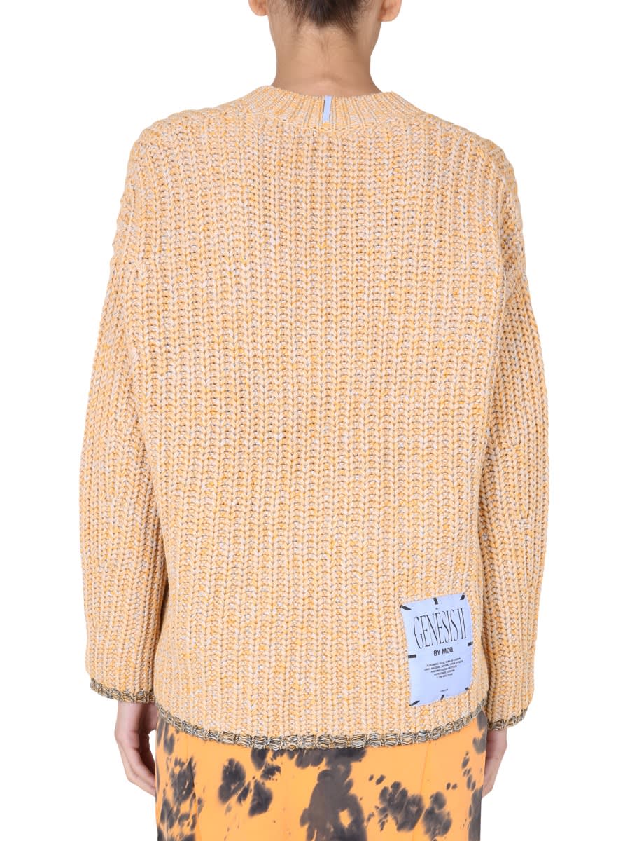 Shop Mcq By Alexander Mcqueen V-neck Sweater In Orange