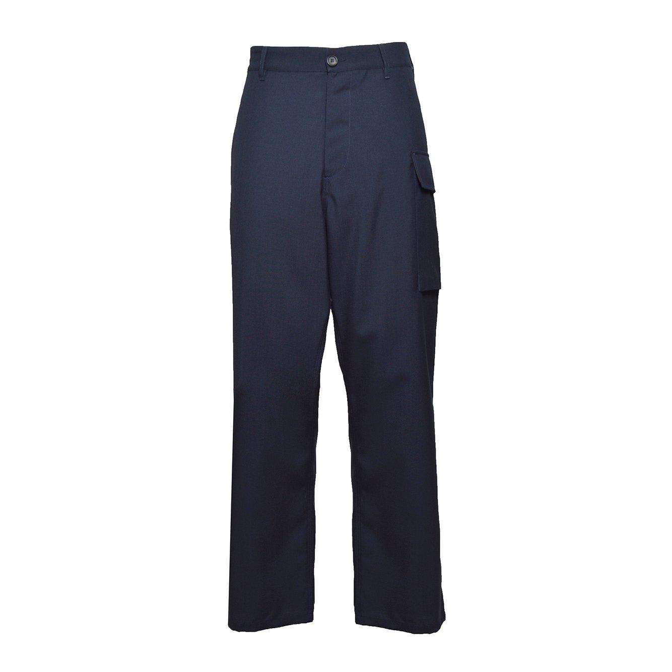 Shop Marni Utility Pocket Mid Rise Trousers In Blue/black