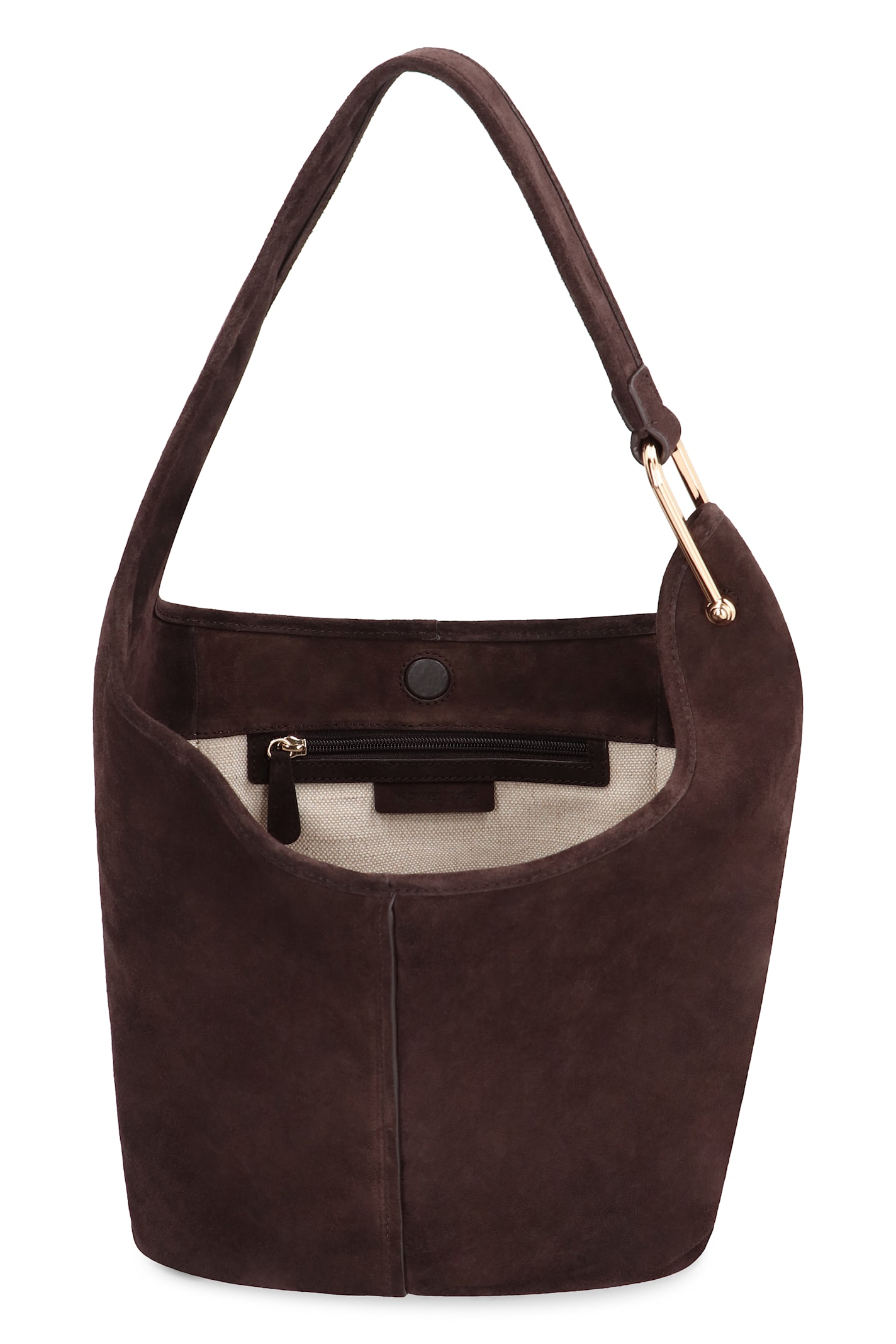 Shop Michael Michael Kors Sonny Suede Bag In Brown