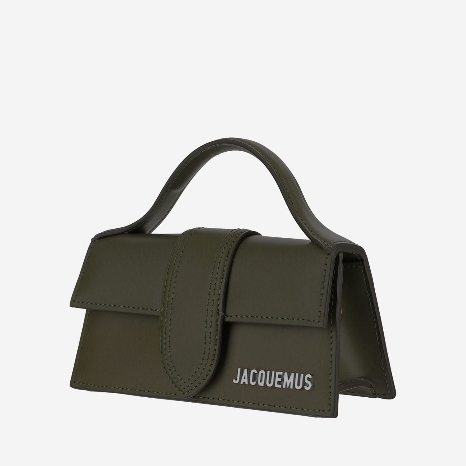Jacquemus Womens Dark Khaki Le Grand Bambino Leather Top-handle Bag In Green