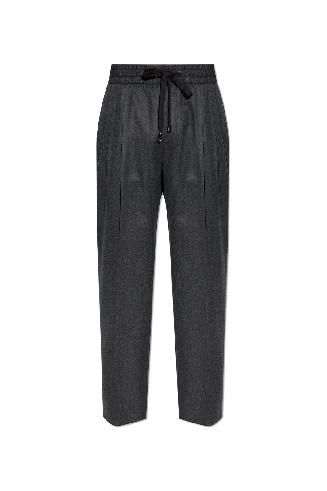 Shop Dolce & Gabbana Flannel Jogging Pants In Grey