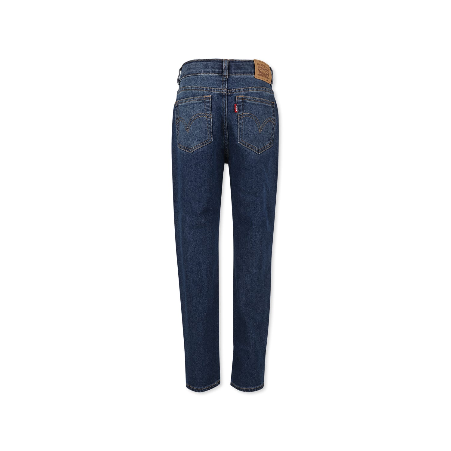 Shop Levi's Blue Jeans For Girl With Logo In Denim