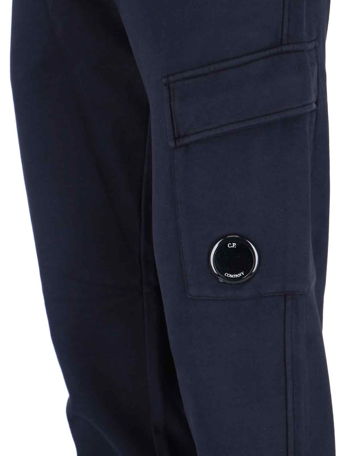 C.p. Company Logo Sporty Pants In Black