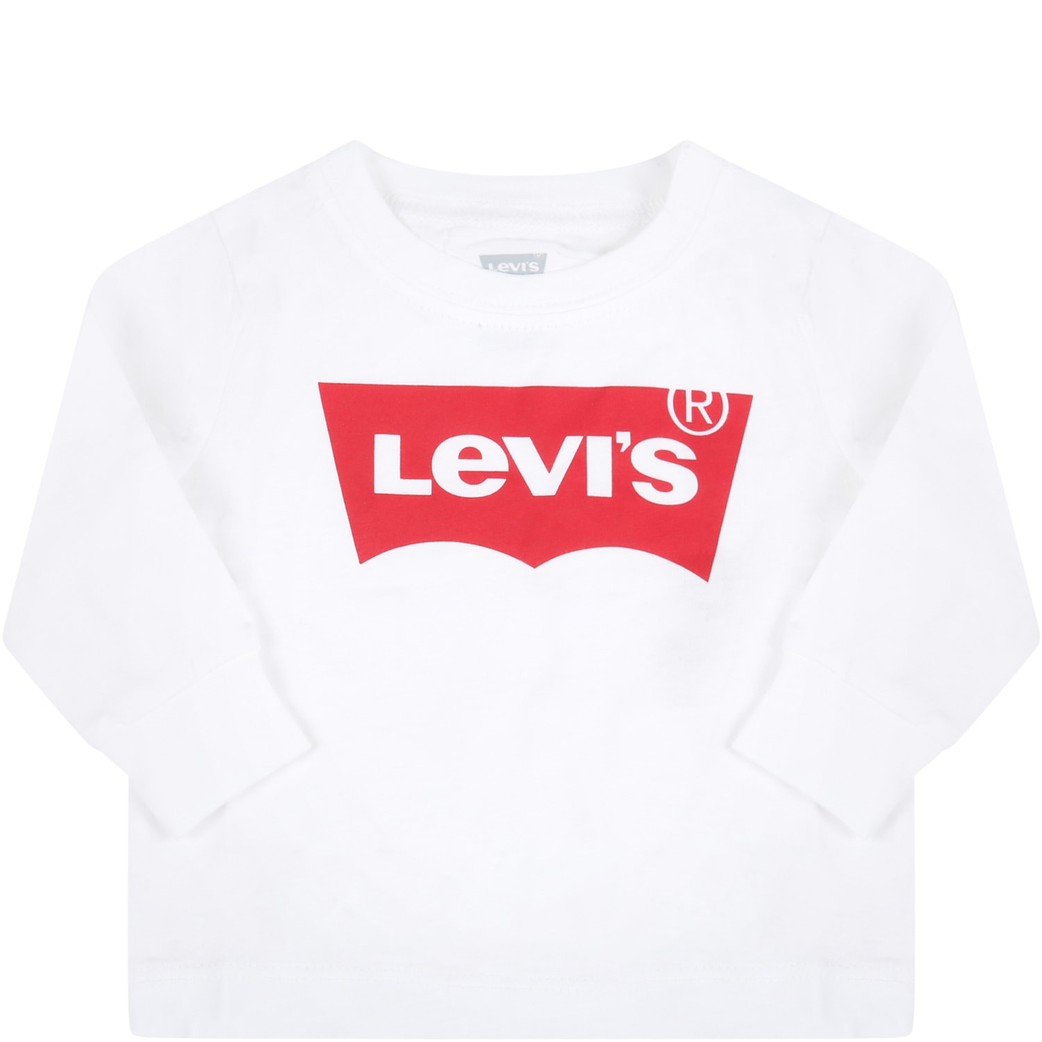 LEVI'S WHITE T-SHIRT FOR BABY KIDS WITH LOGO,21WMLK6E8646 001