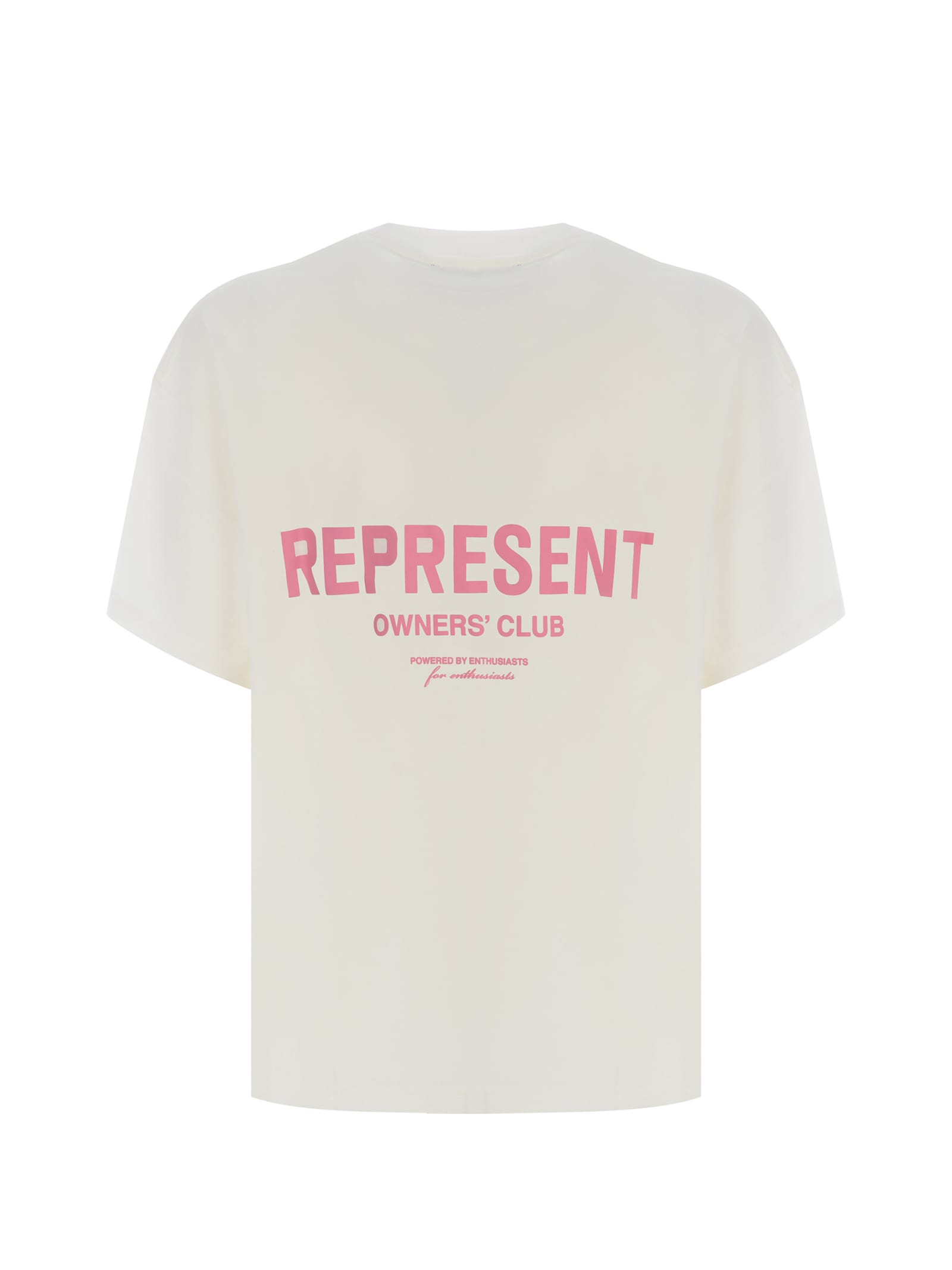 Shop Represent T-shirt  Ownersclub Made Of Cotton In Bianco