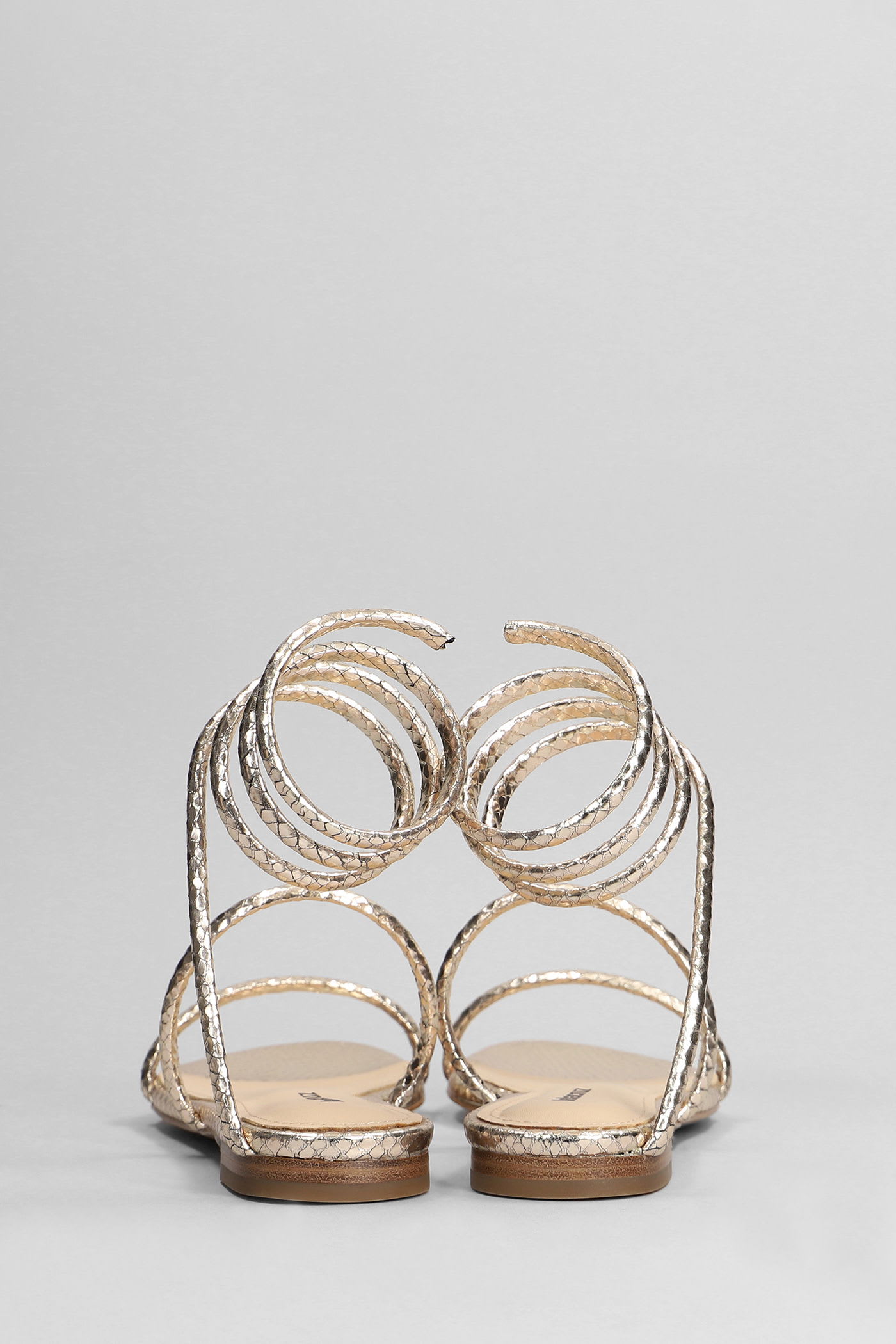 Lola Cruz Woman Sandals Gold Size 11 Leather In Gold