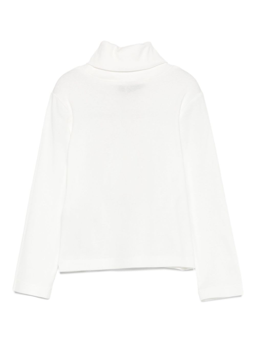 Max&amp;co. Kids Top With Turtleneck And Long Sleeves In White