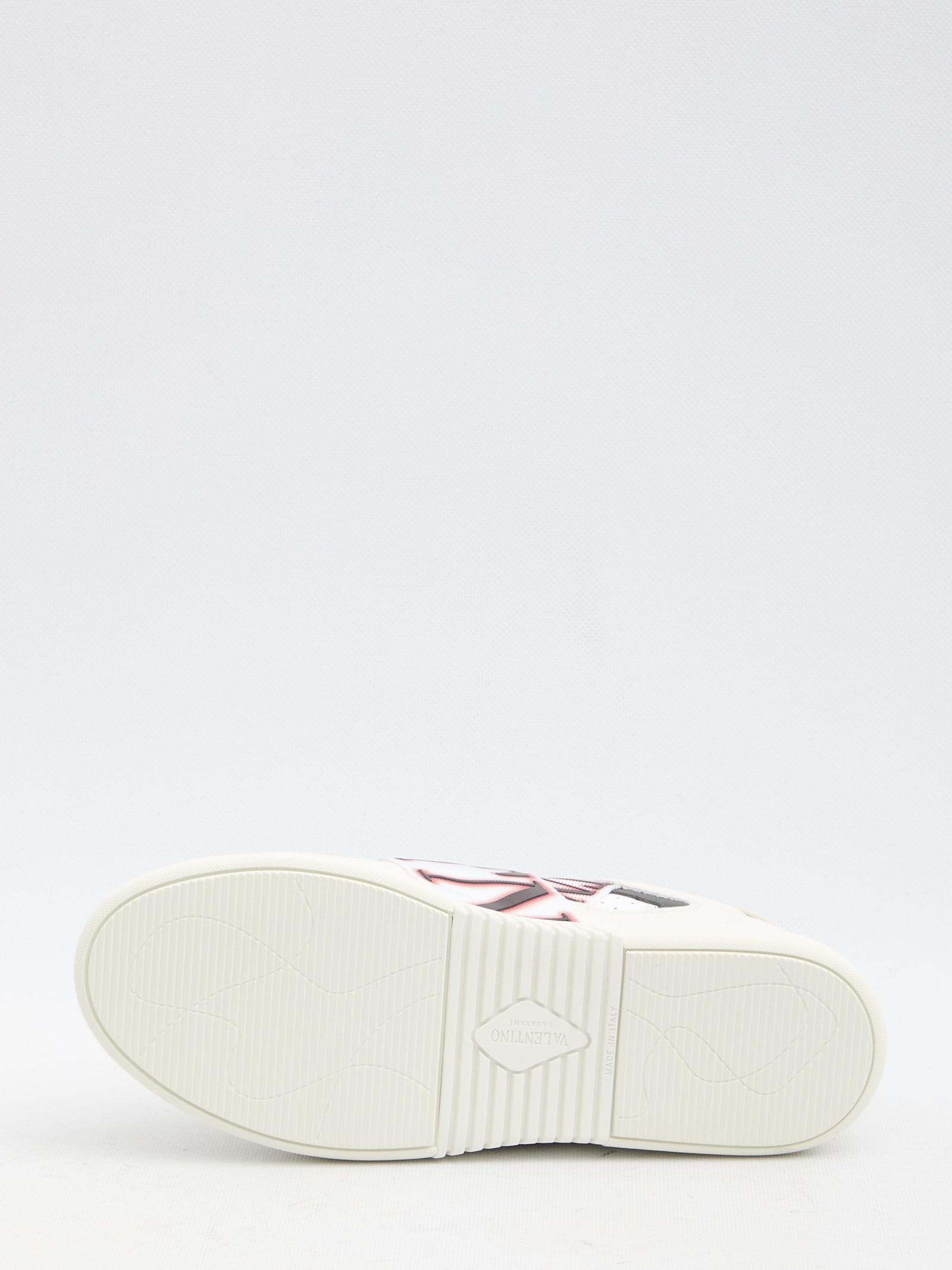 Valentino Garavani 'vl7n' White Sneakers With Maxi Logo Print And Logo Patch On The Tongue In Leathe In White