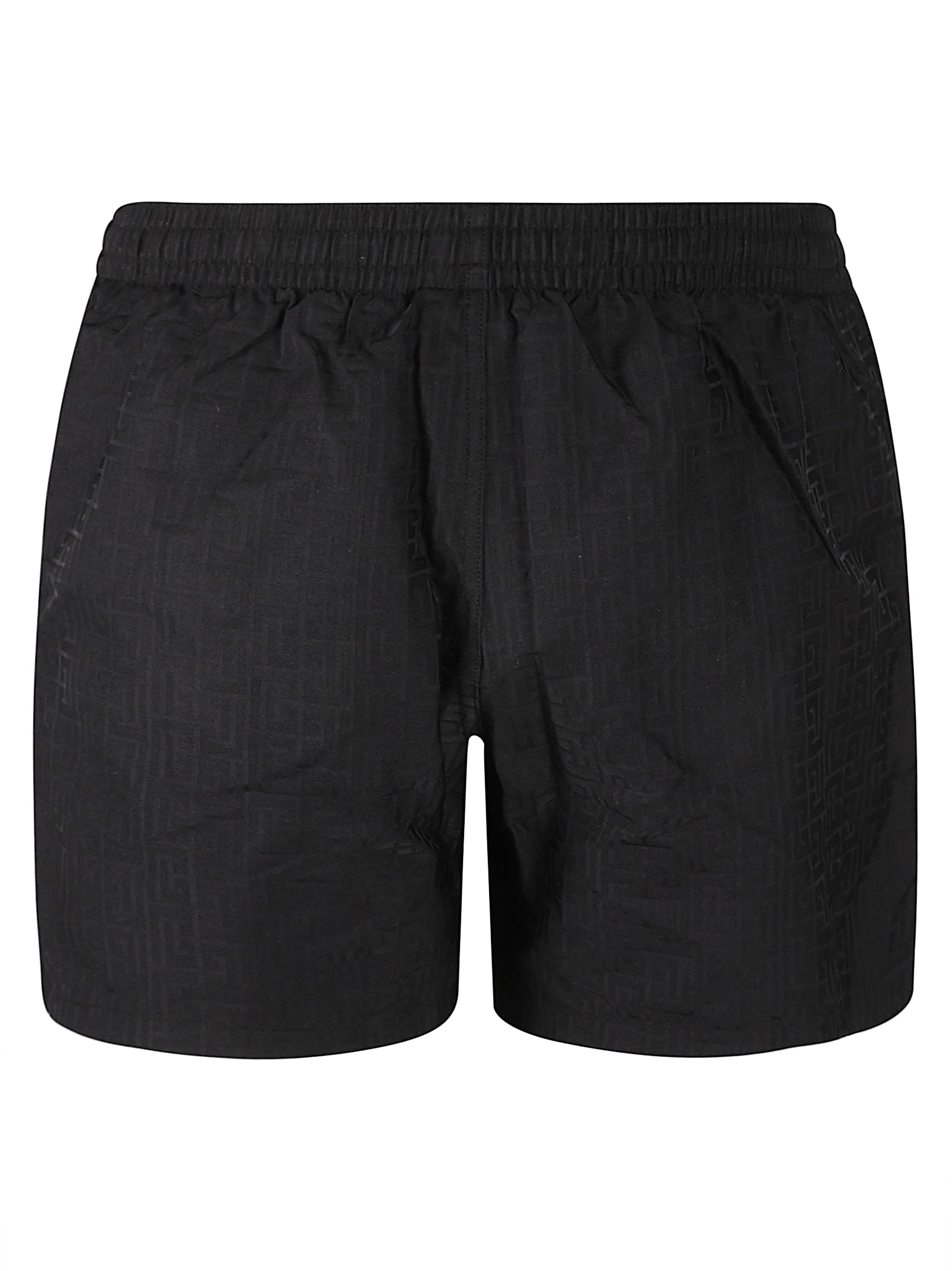Shop Balmain Elastic Drawstring Waist Boxer Shorts