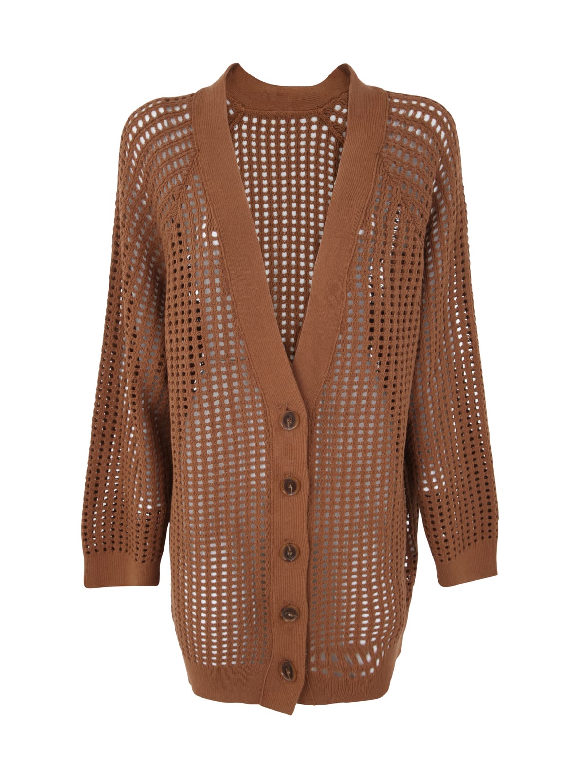 Erika Cavallini Giulia Cardigan In Chestnut