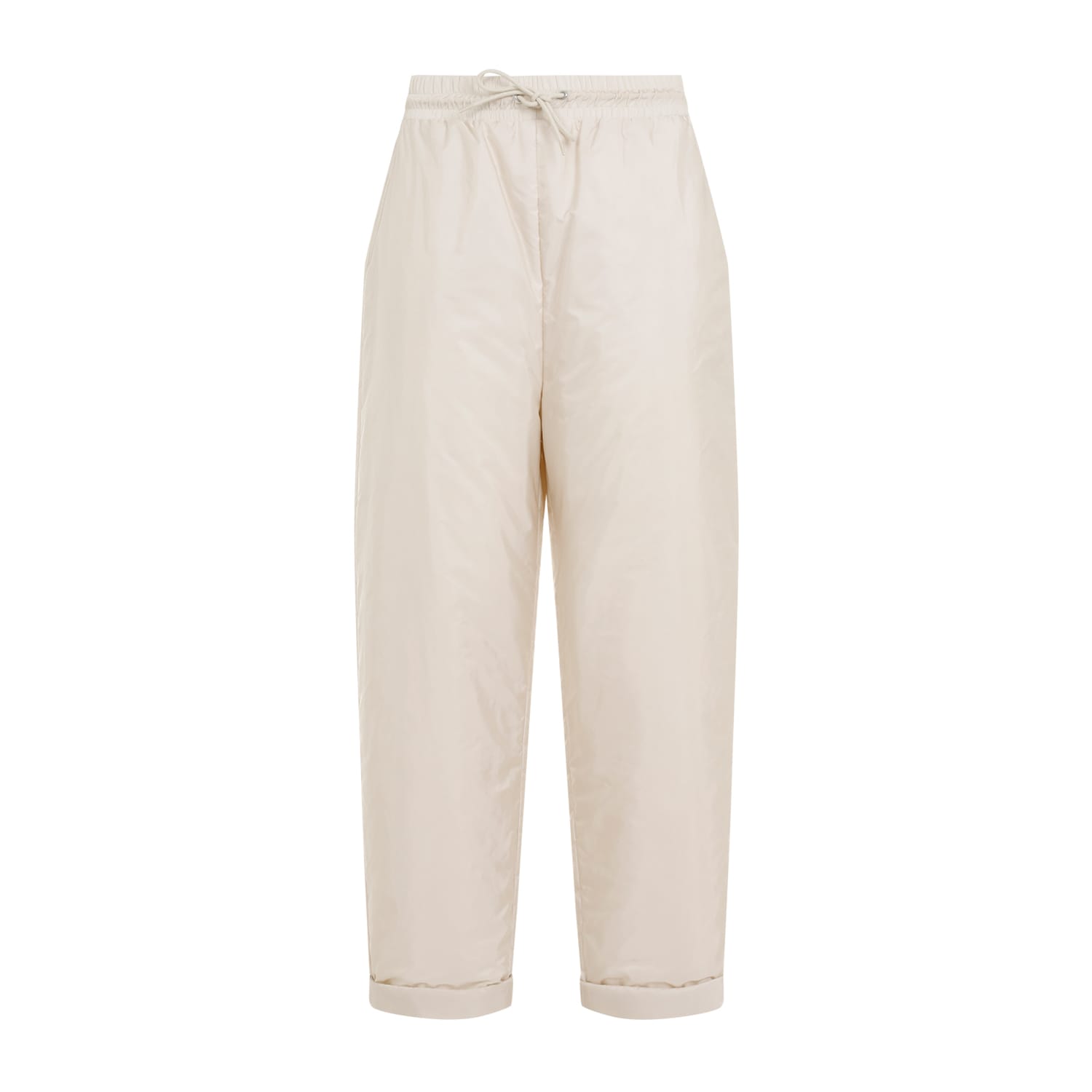 Prada Elegant Neutral Tailored Trousers In Crema