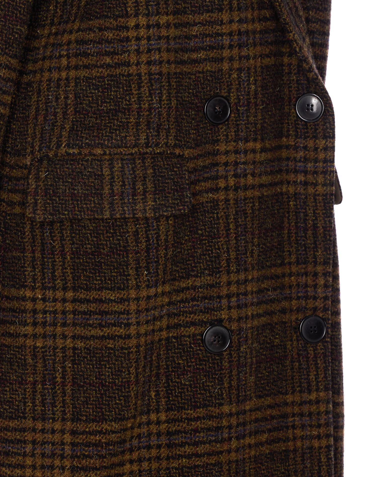 Isabel Marant Étoile Long Checked Double-breasted Coat Pockets In Burgundy