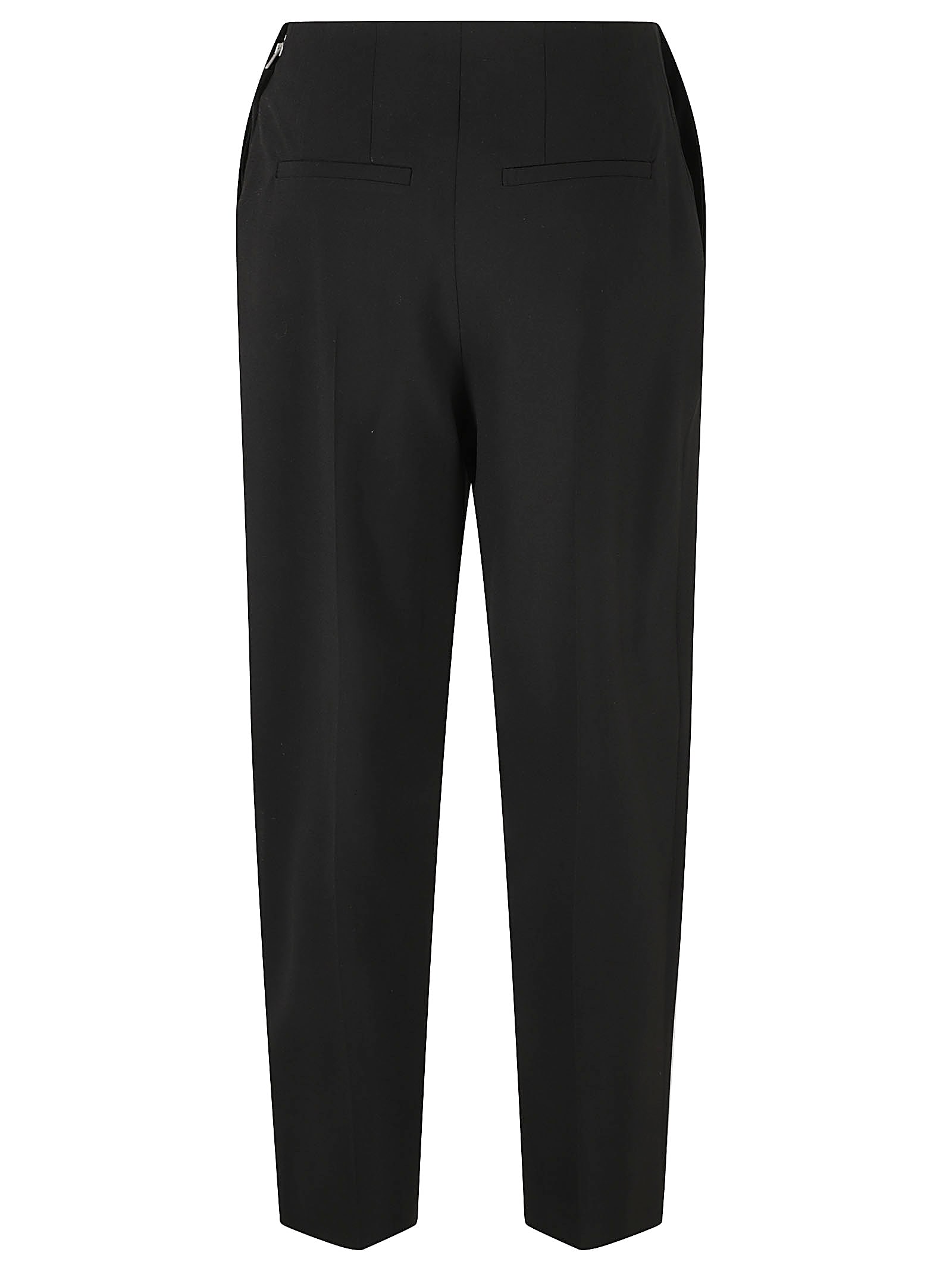 Marni Side Zip Plain Cropped Trousers In Black