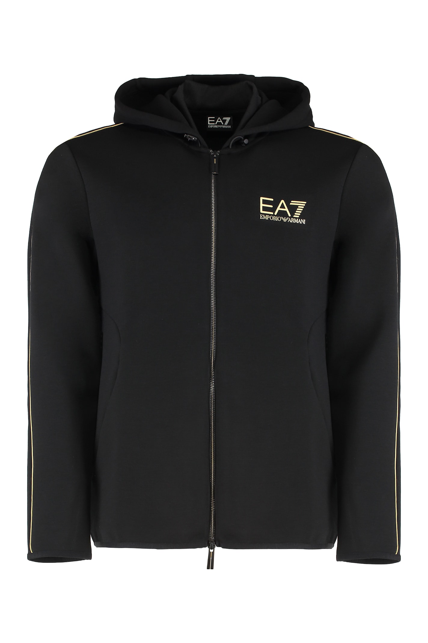 Ea7 Full Zip Hoodie In Black