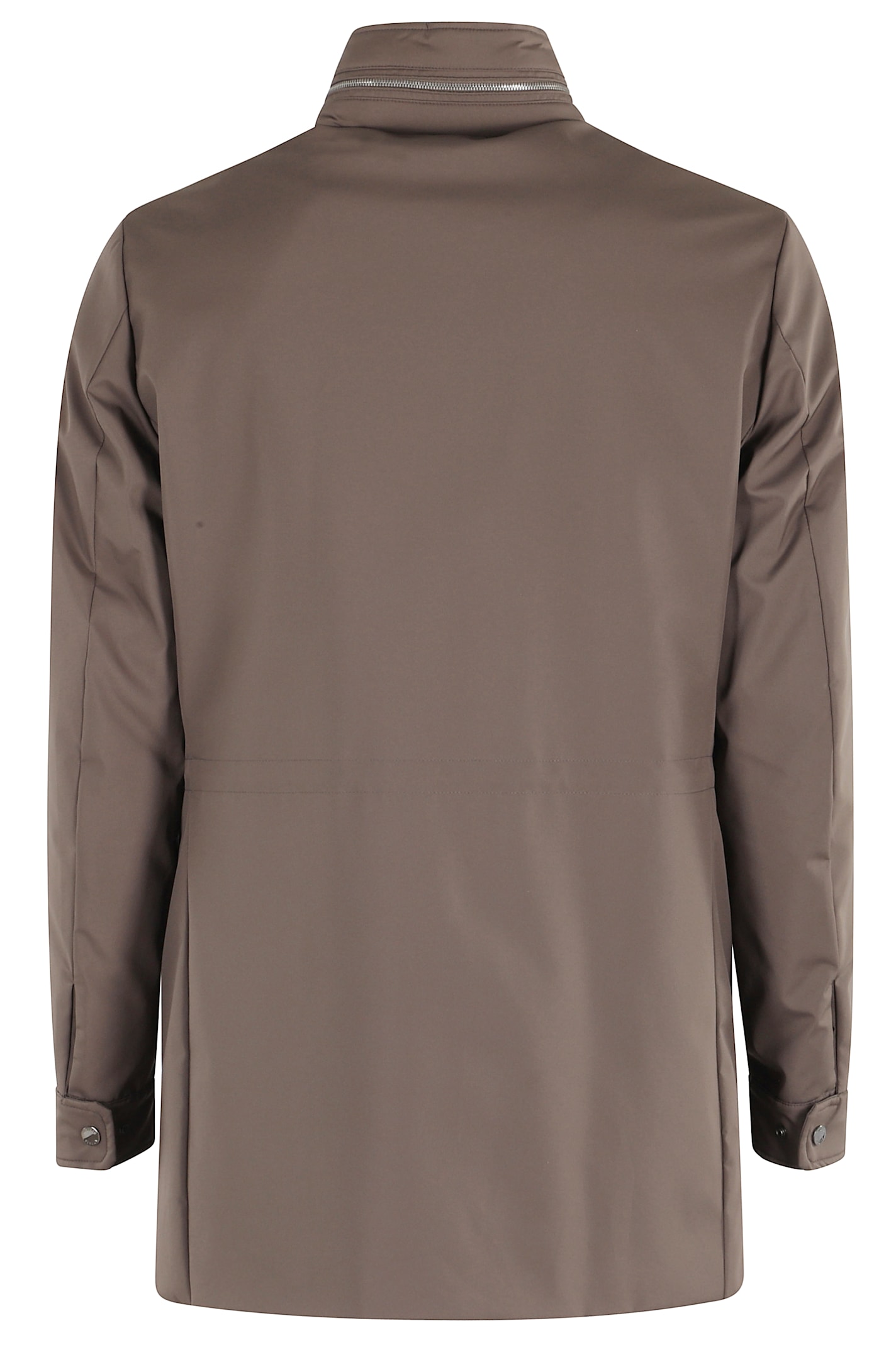 Moorer Arms Jacket In Mink With Concealed Hood In Brown