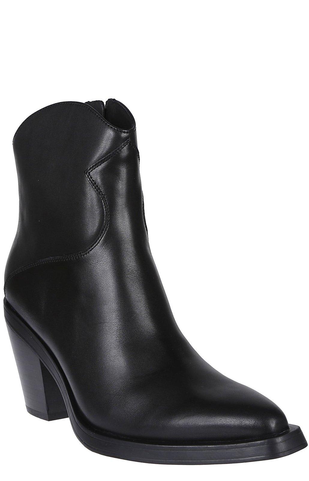Ash Judy Pointed-toe Zipped Boots In Animal Print
