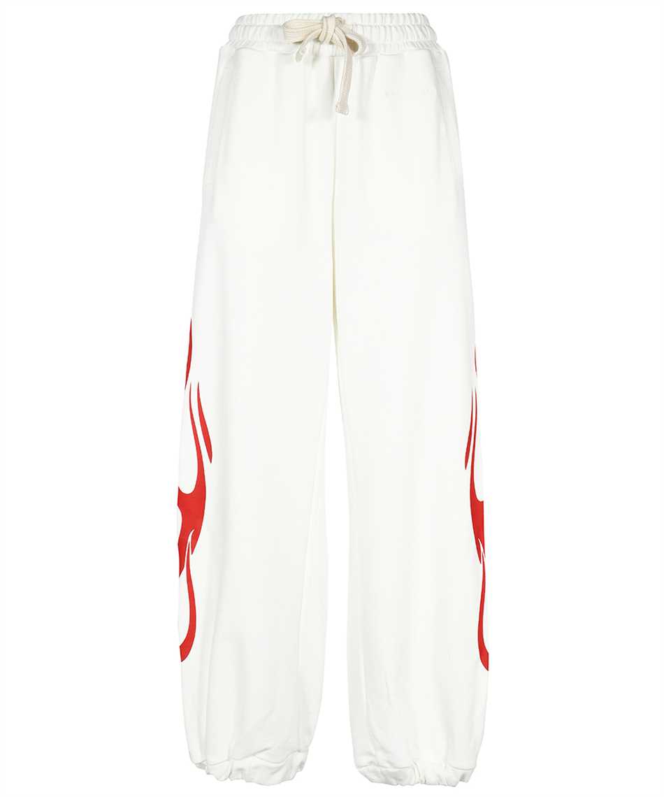 Vision Of Super Flame-print Elasticated-waistband Track Pants In White