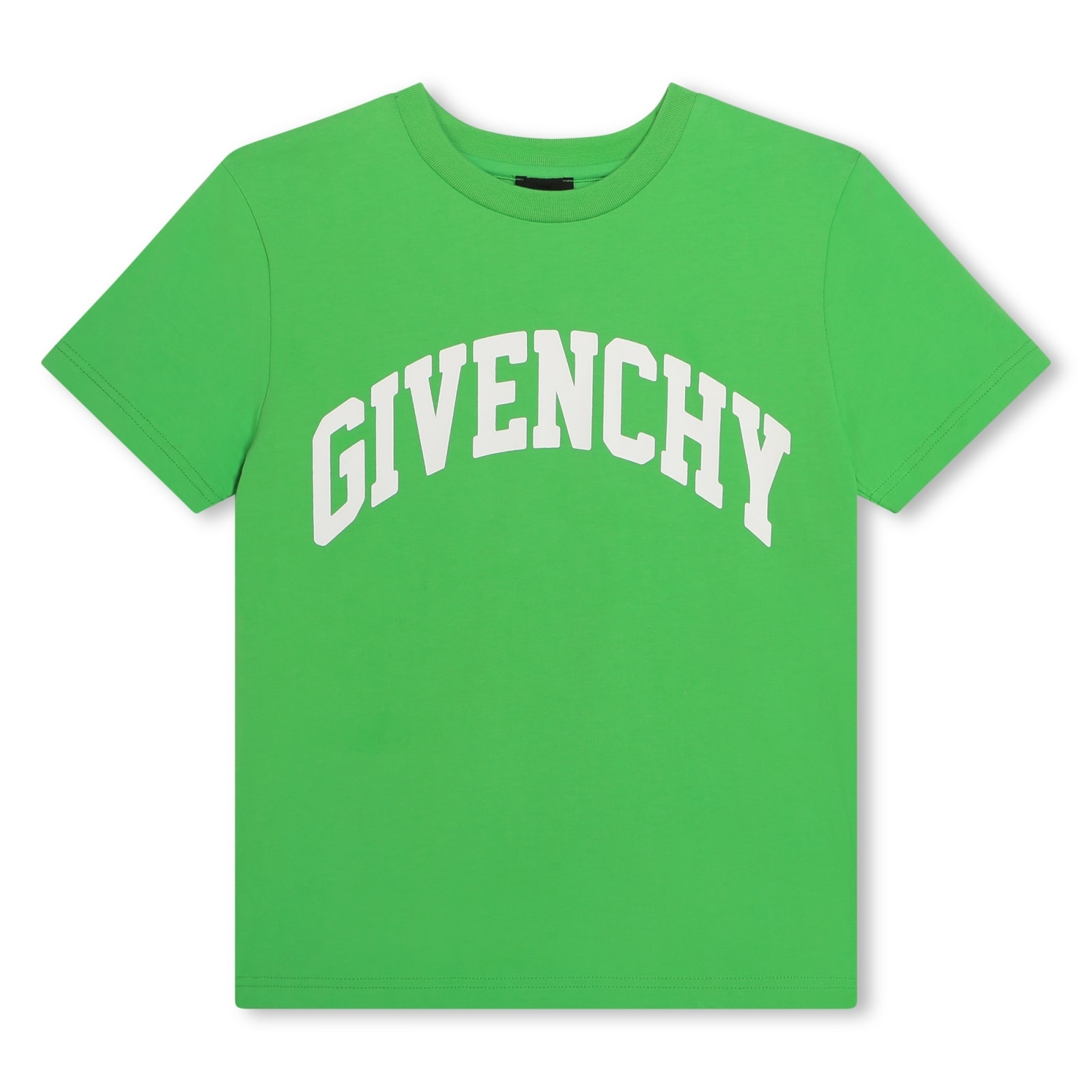 Shop Givenchy T-shirt Con Logo In F Verde Lampeggiante