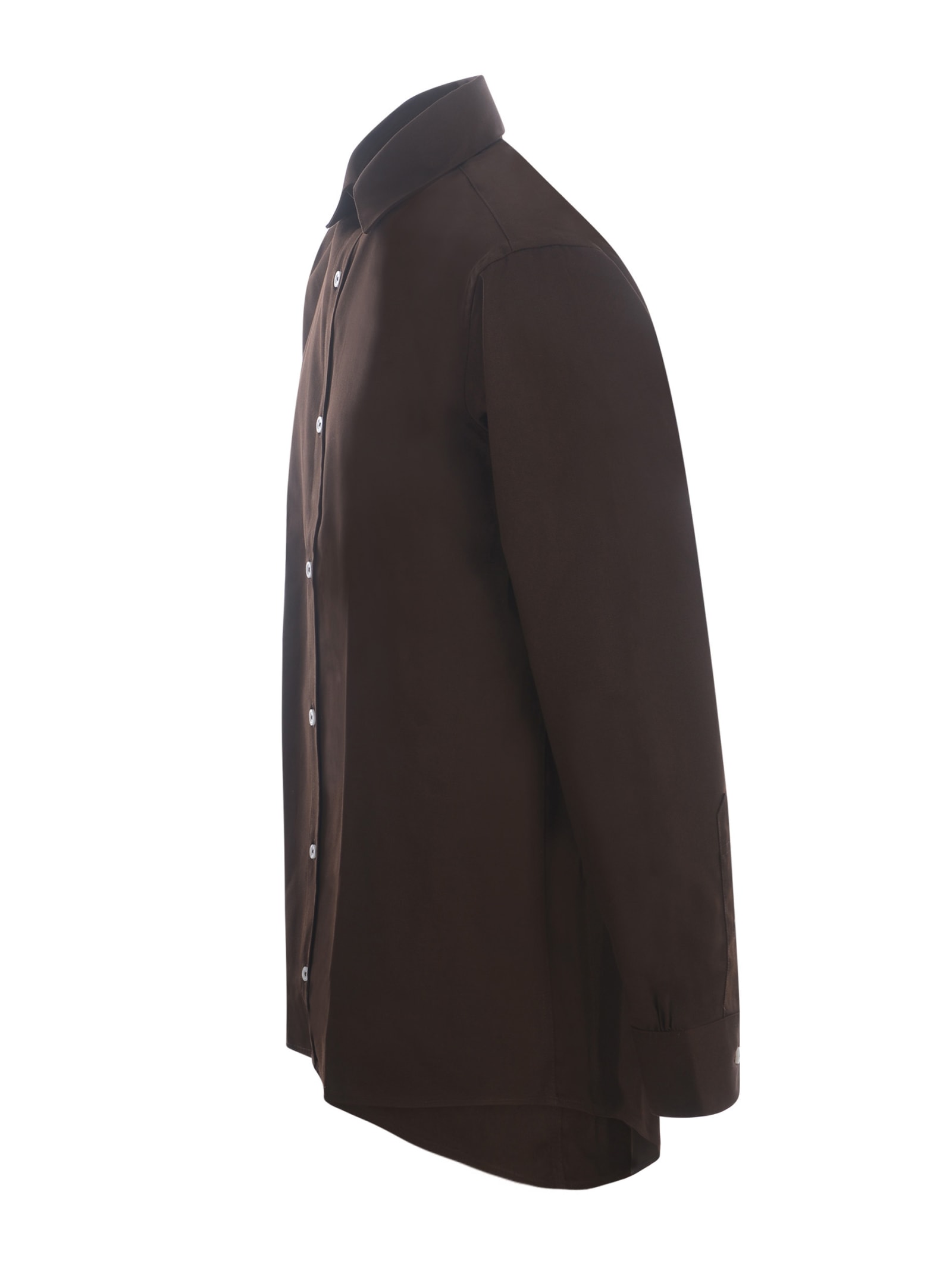 Shop Drôle De Monsieur Shirt Drole De Monsieur In Cotton Blend In Brown