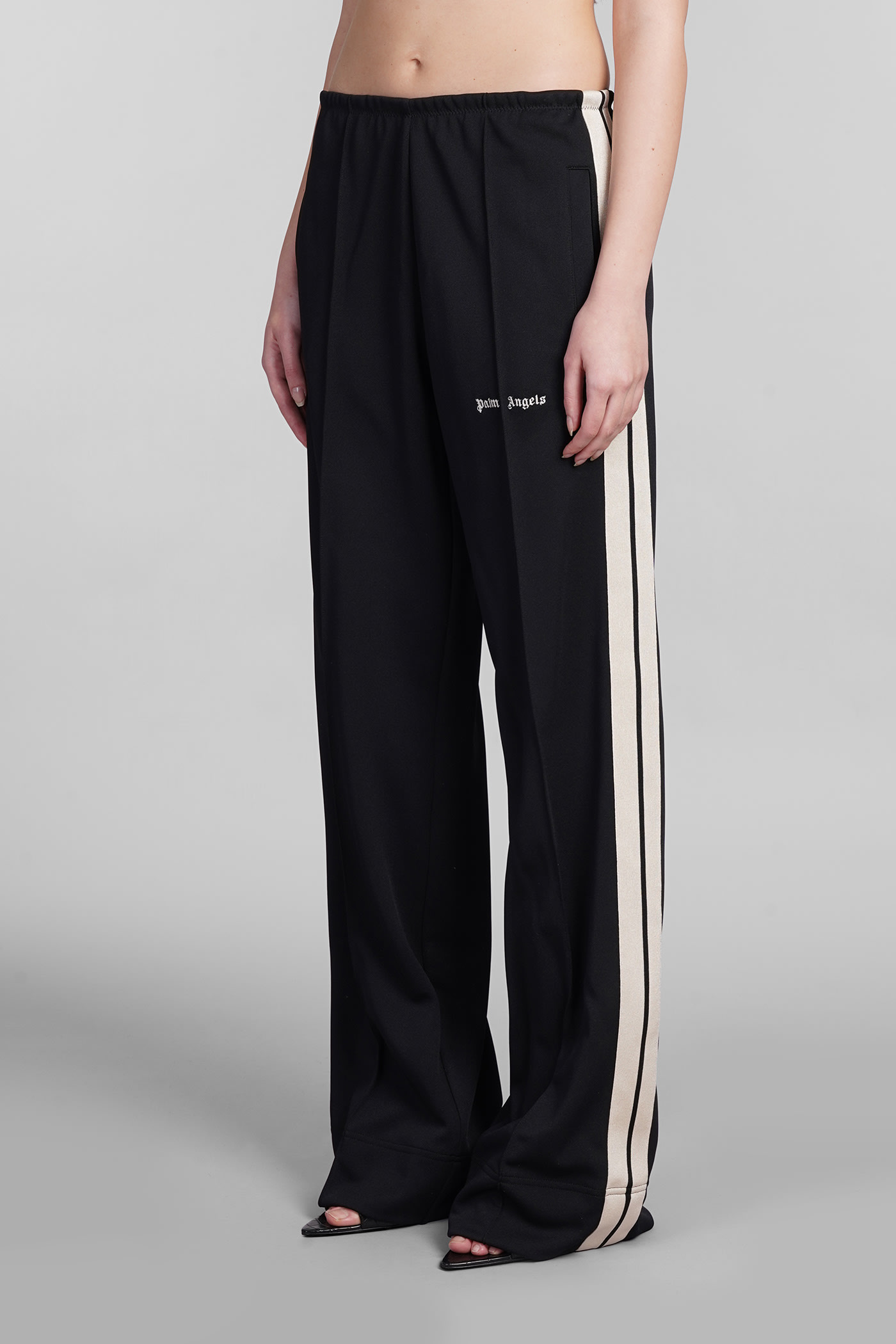 Shop Palm Angels Pants In Black Polyester